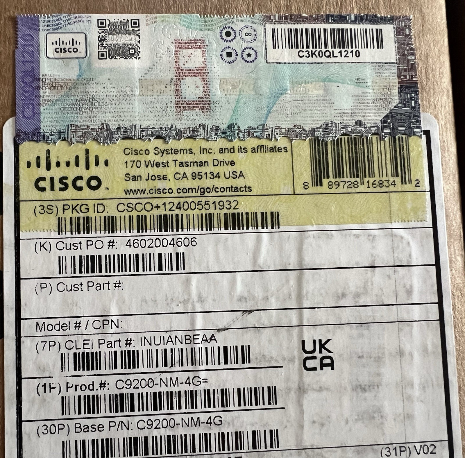 NEW C9200-NM-4G Cisco Catalyst 9200 Series Network Expansion Module (1RR162)