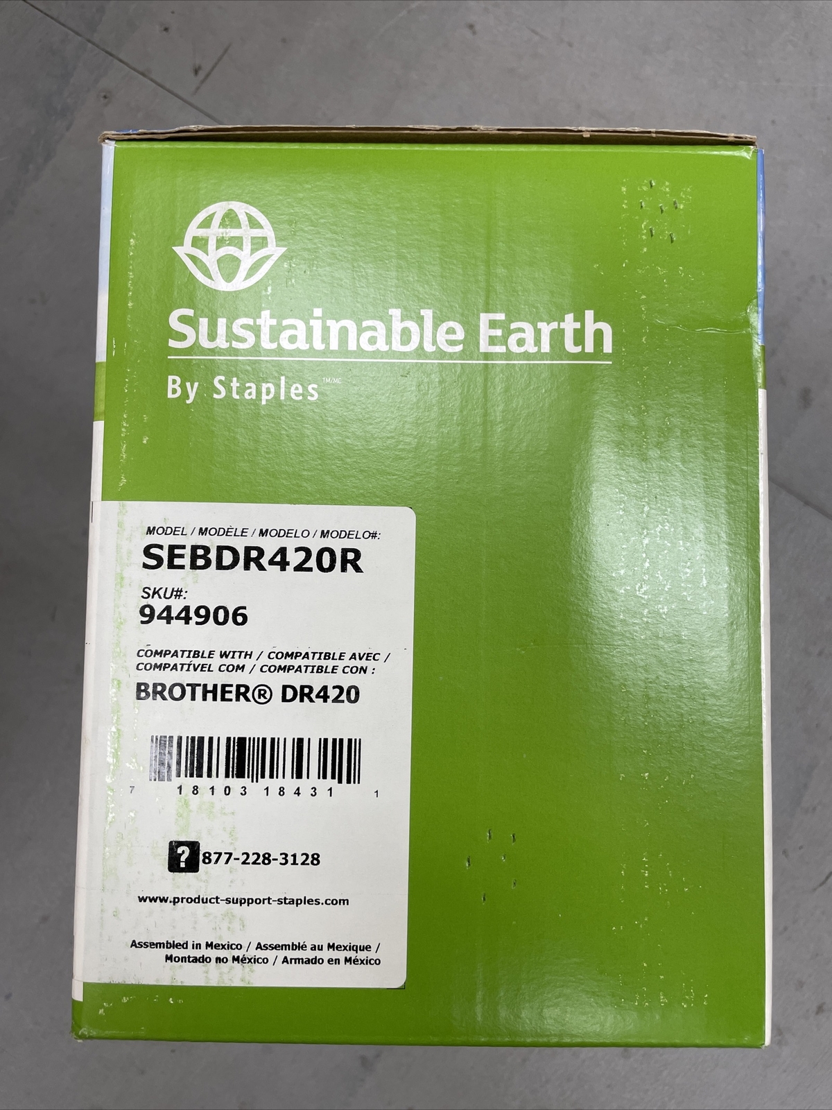 Brother DR 420 Sustainable Earth/Staples SEBDR420R Printer Replacement Drum