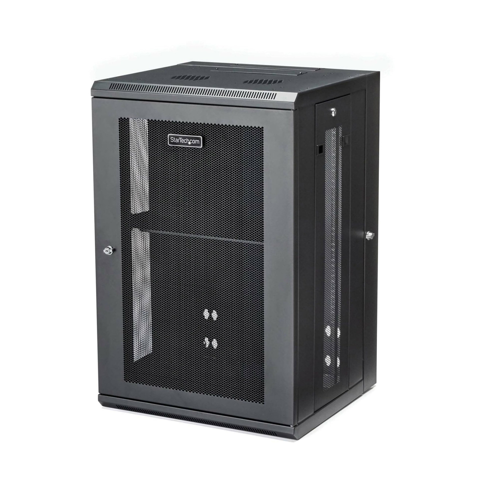 StarTech.com 4-Post 18U Wall Mount Network Cabinet w/ 1U Shelf, 19" Wall-Moun...