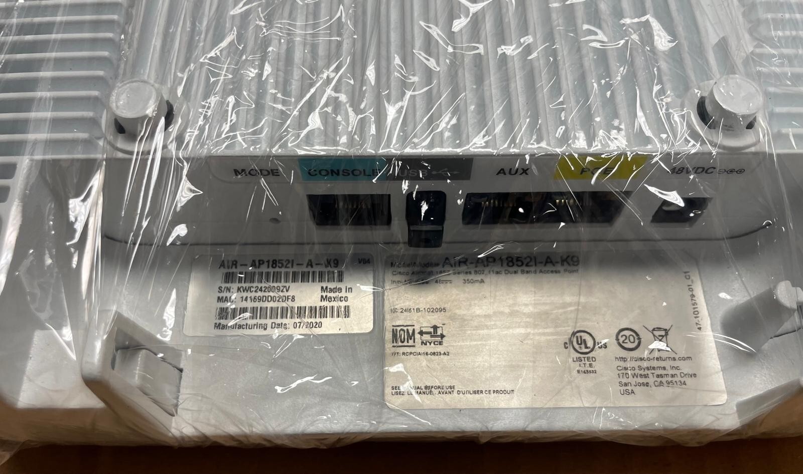 Cisco AIR-AP1852I-A-K9 Aironet 1852I Wireless Access Point w/ Mobility Express