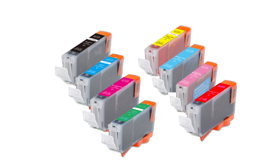 8 PK New Ink Set w/ Red Green for Canon BCI-6 Pixma iP8500 i9900