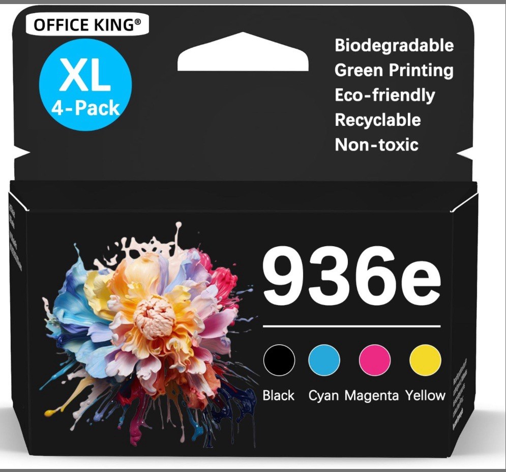 936XL 936e Ink Cartridge Combo Pack For HP OfficeJet Pro 9125e 9120e 9730e 9135e