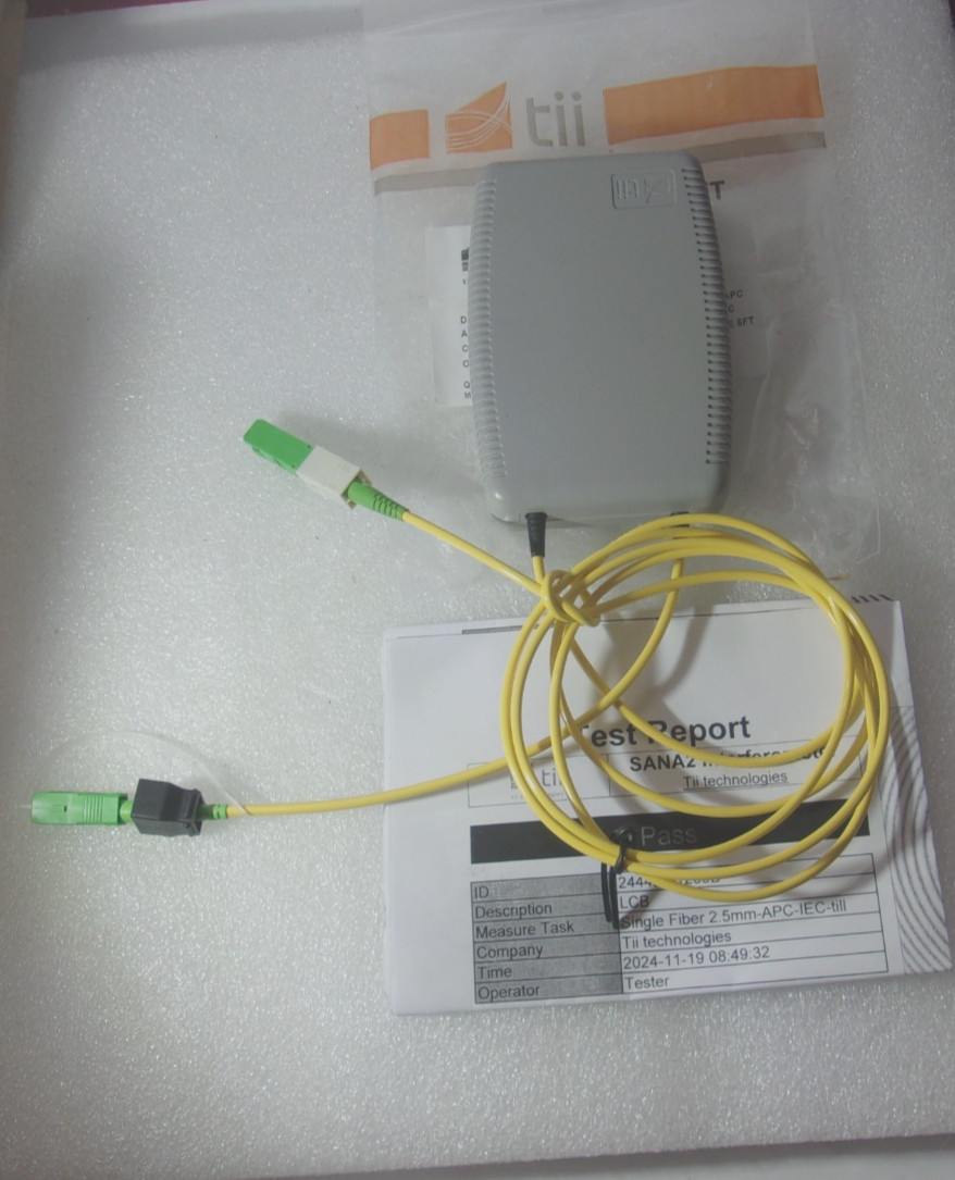 Tii OTDR Launch Cable Box SC/APC & SC/APC Connectors SM G657 .A2 LCBNSASH020T
