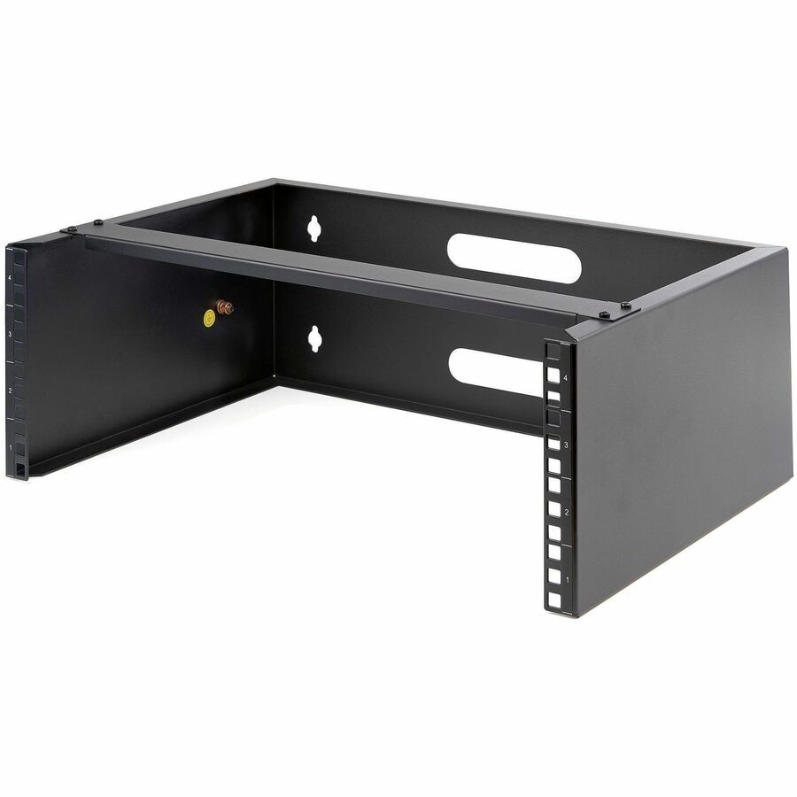 StarTech 4U Wall Mount Rack, 14in Deep, 19 inch Wall Mount Network Rack, Wall