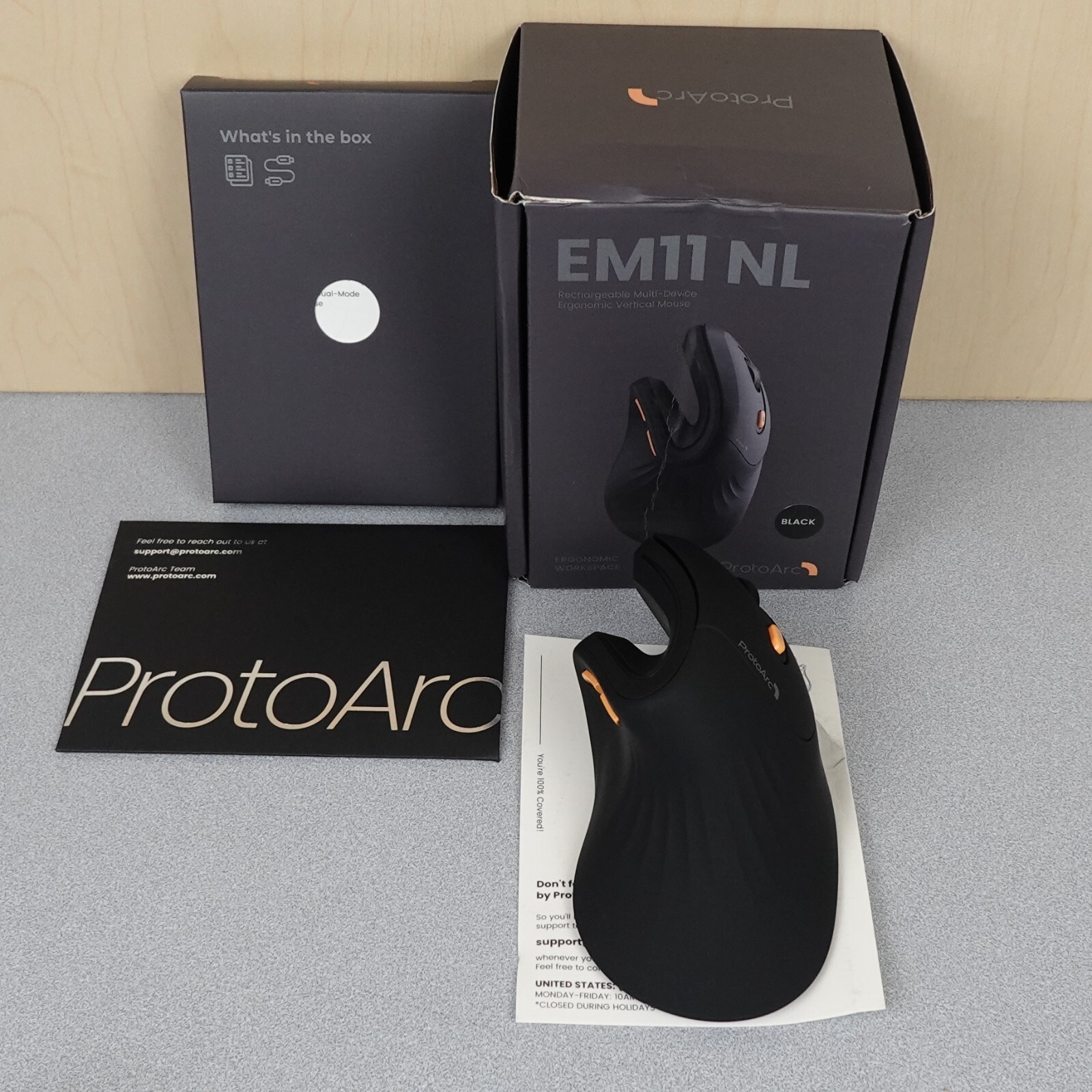 ProtoArc Ergonomic Vertical Mouse EM11 NL Bluetooth Mouse Wireless Ergo Mouse