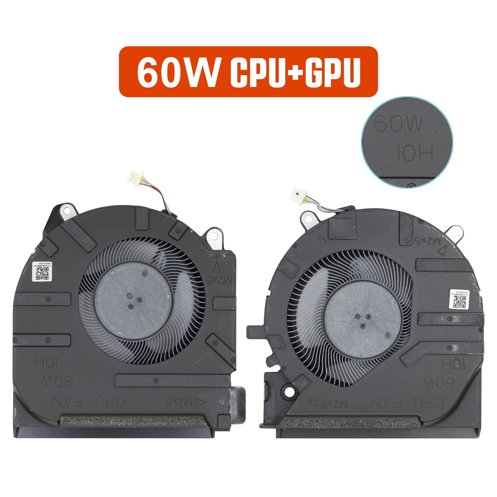 2X Original CPU+GPU Cooling Fan For HP Victus 16-D 16-E TPN-Q263 TPN-Q264 Laptop