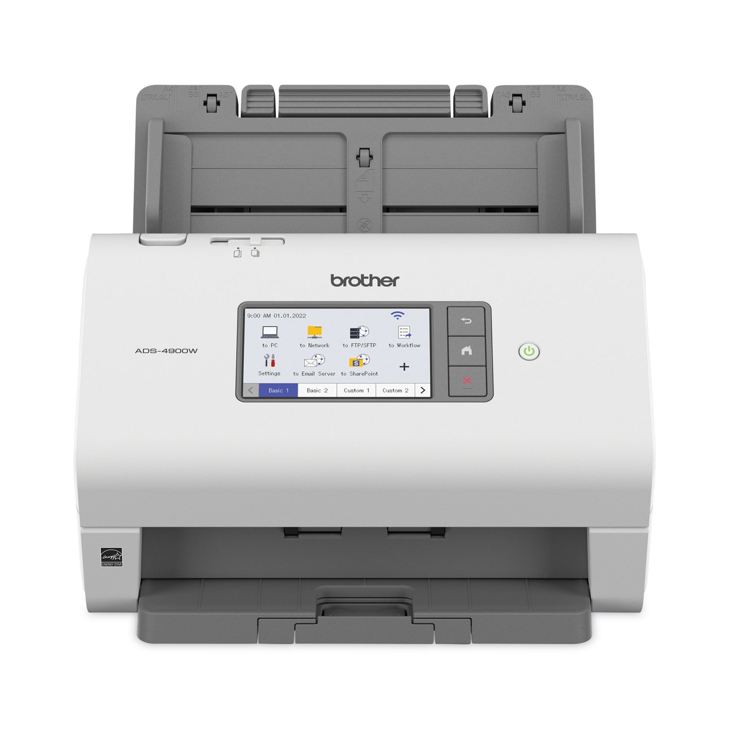 ADS-4900W Professional Desktop Scanner, 600 dpi Optical Resolution, 100-Sheet Au