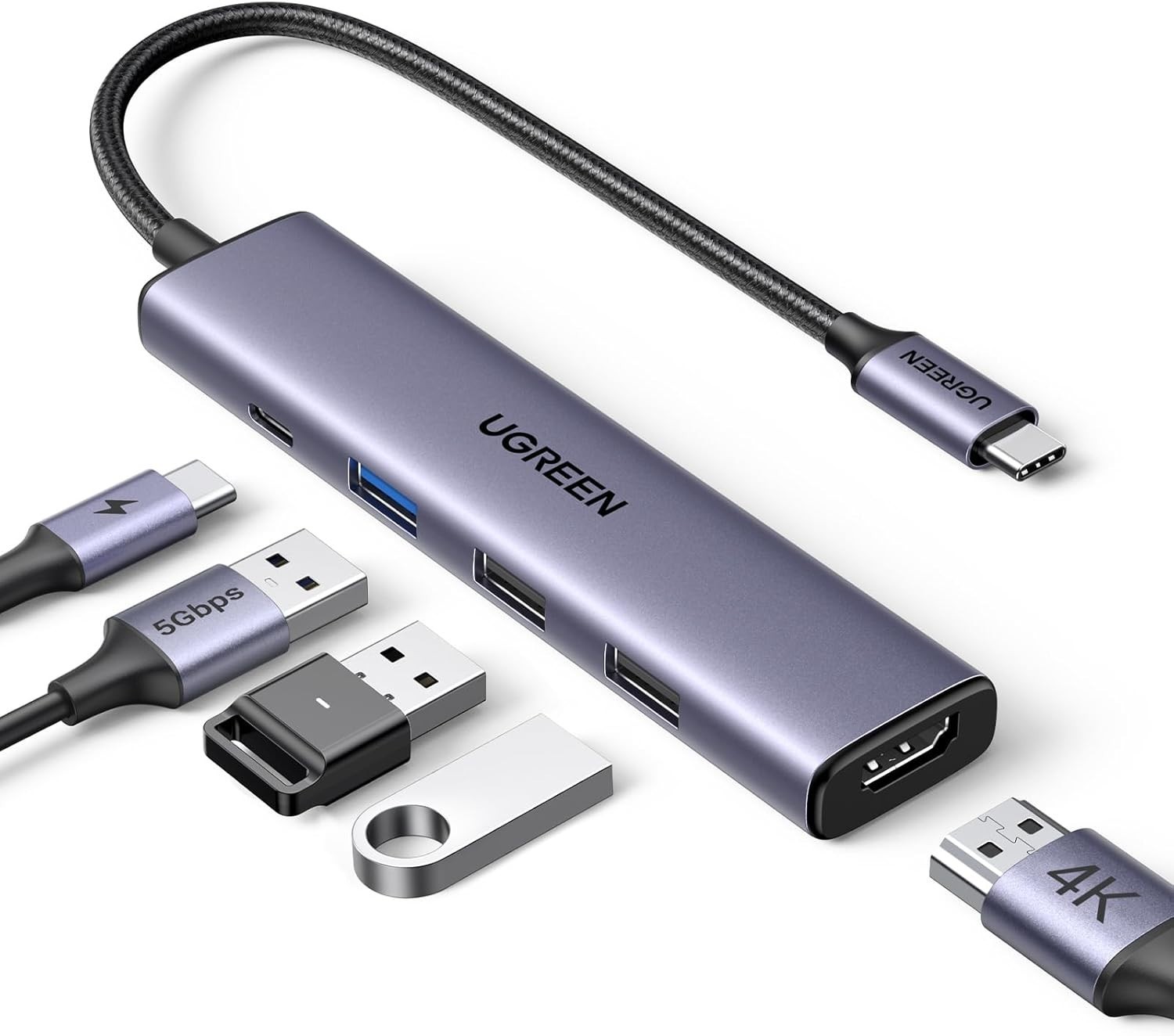 USB C Multiport Hub Revodok 105 5-in-1 4K HDMI 100W PD MacBook iPad from USA 