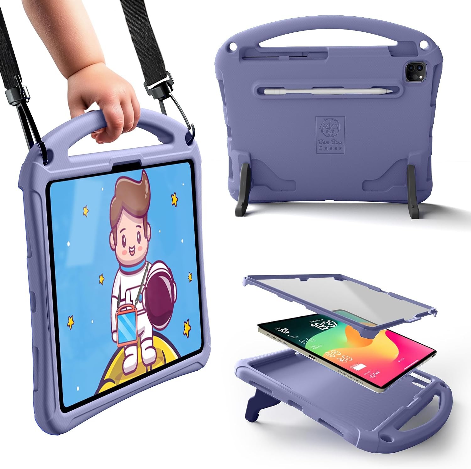 Case for Apple iPad Pro 13 M4, iPad Air 13 M2/M3 (2024/2025) with Screen Protect