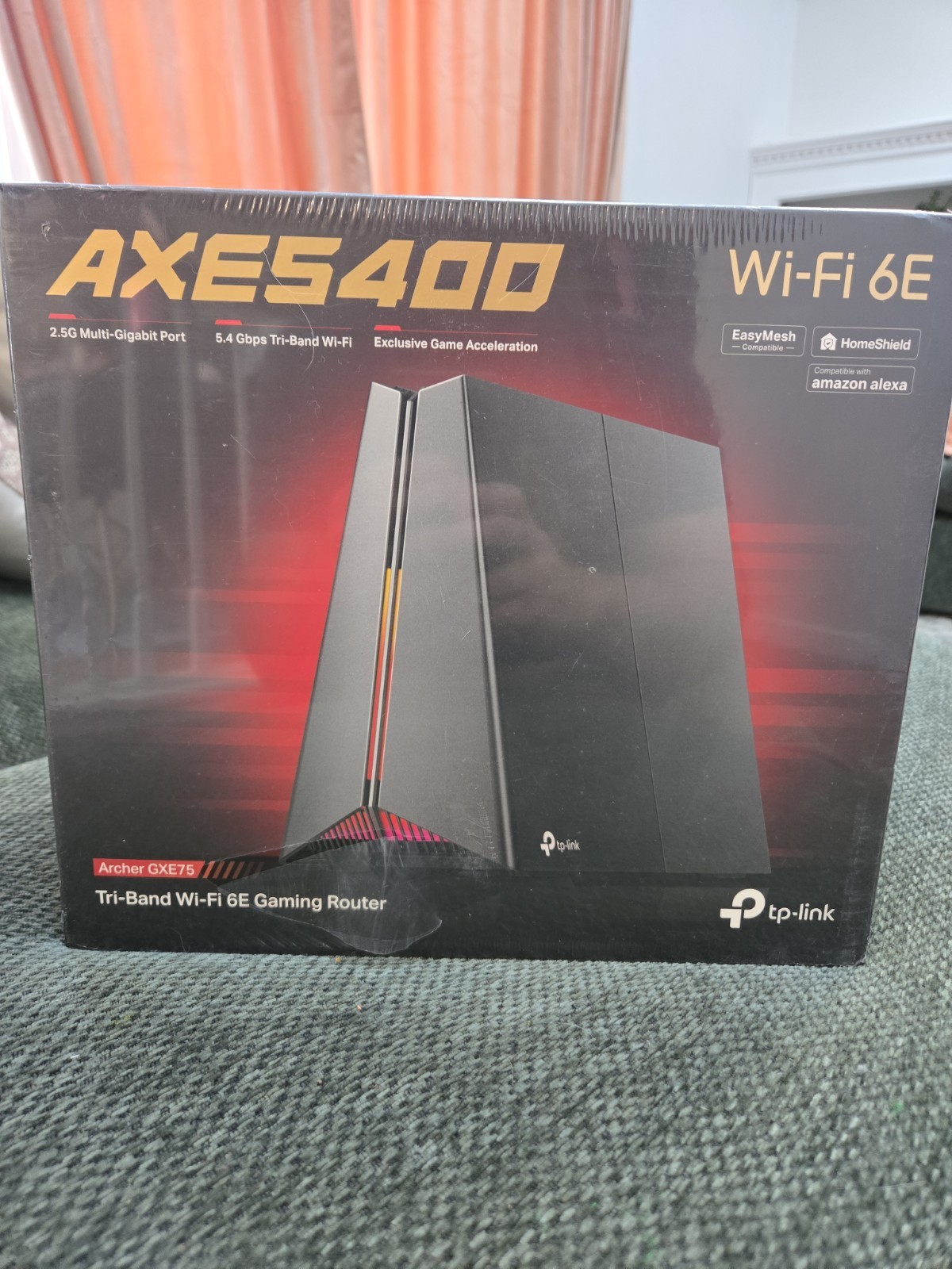 TP-Link Archer GXE75 Wi-Fi 6E AXE5400 Tri-Band Gaming Router NEW IN BOX