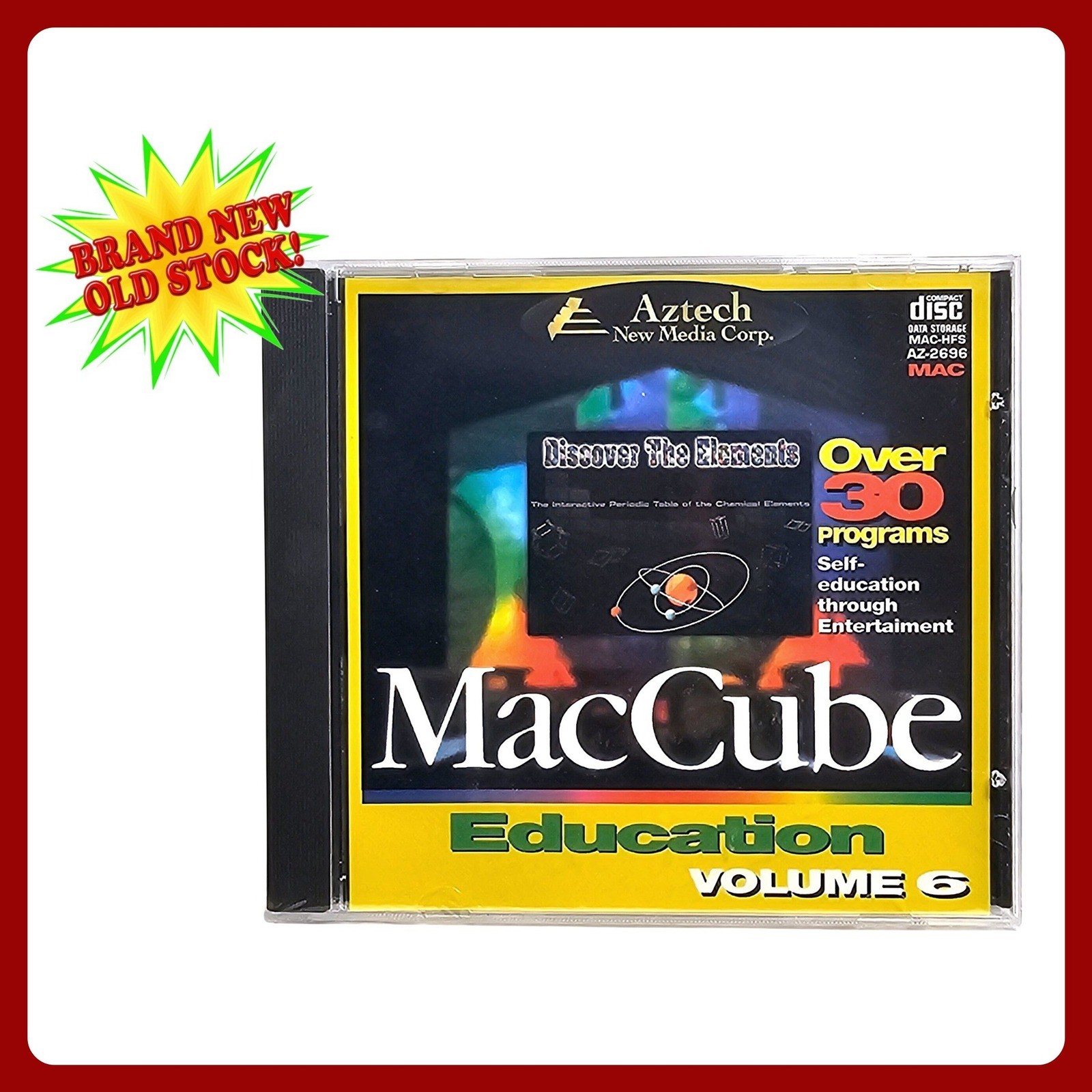 Aztech MacCube Vol 6 Education Macintosh Software CD-ROM AZ-2696 Vintage Mac New