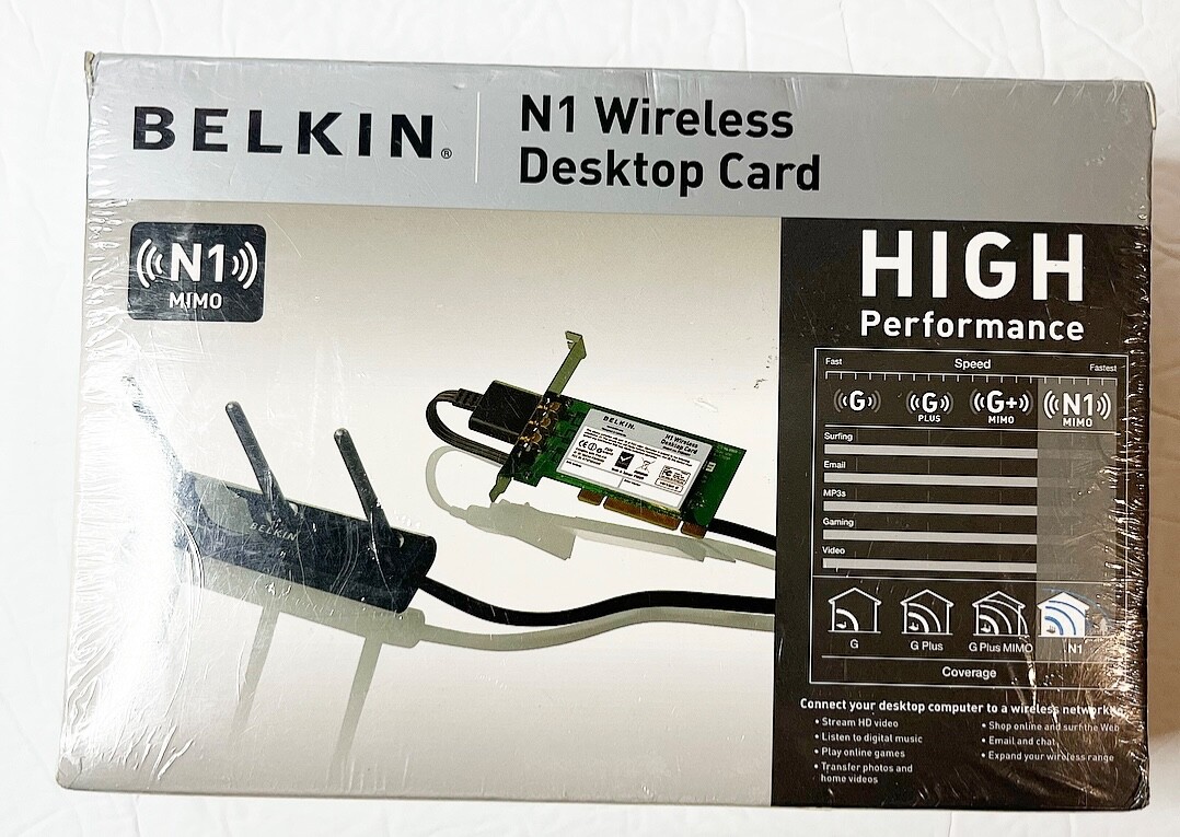 Belkin Desktop Card N1 MIMO  High Performance Wireless