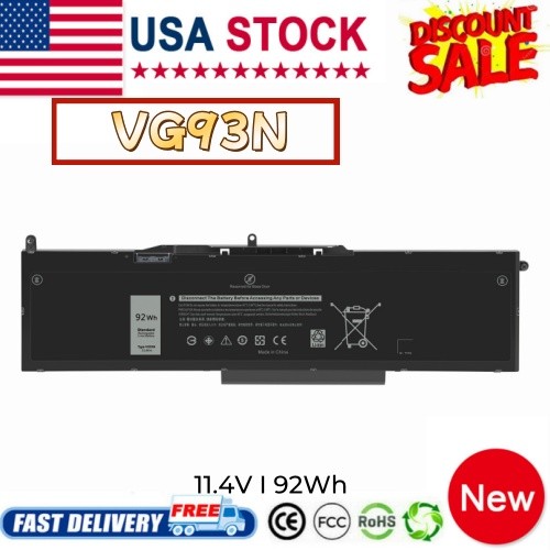 VG93N Battery for Dell Latitude 5580 5591 Precision 15 3520 3530 WFWKK 92Wh