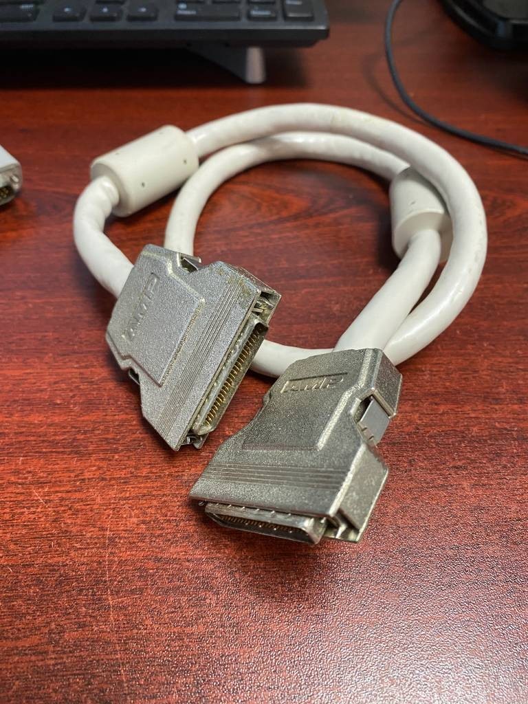 Vintage AMP SCSI Data Cable High Density Micro-D Connectors