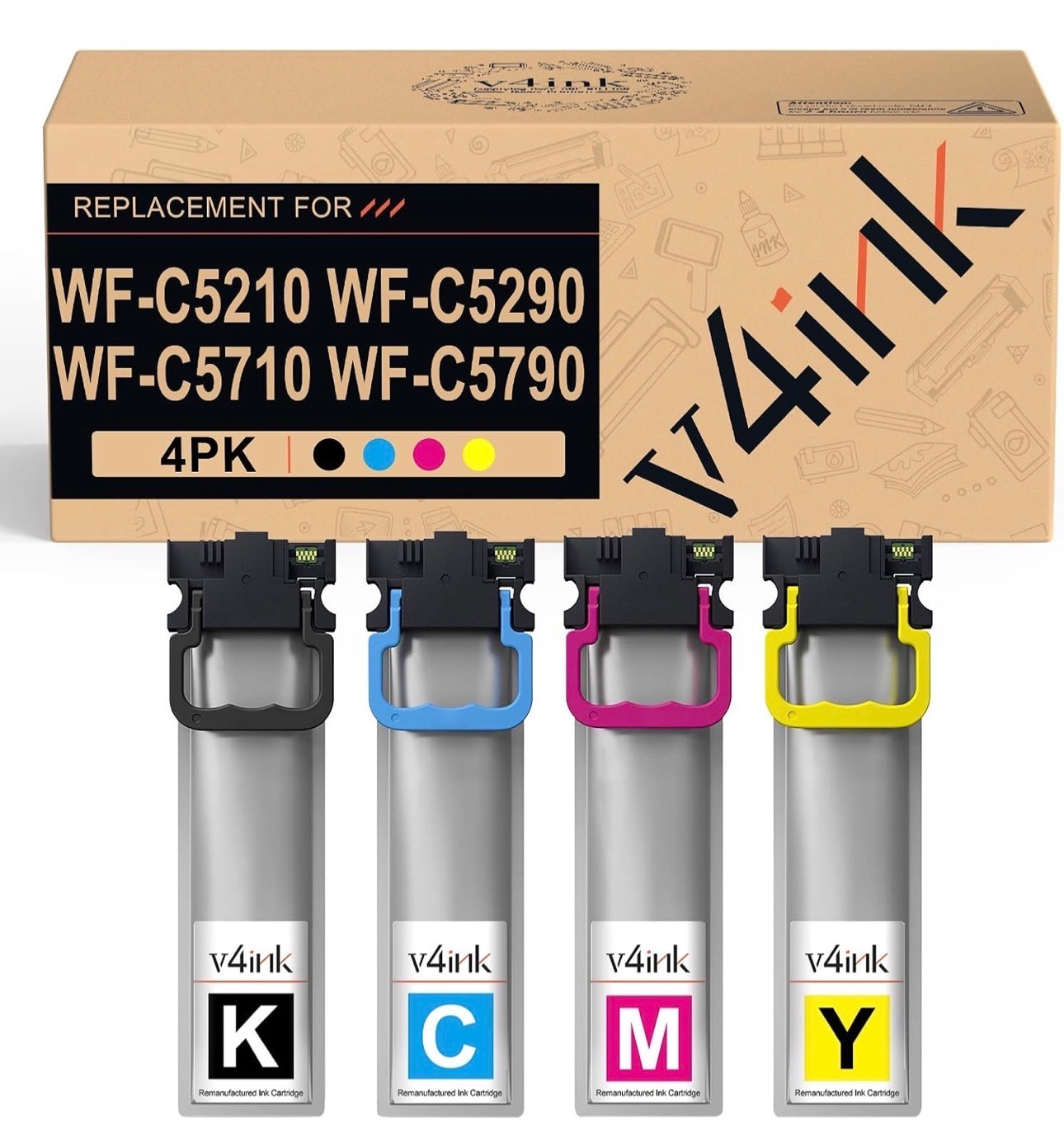 Ink  Cartridges for Workforce Pro WF-C5790 WF C5210 C5290 C5710 C5790 Printer