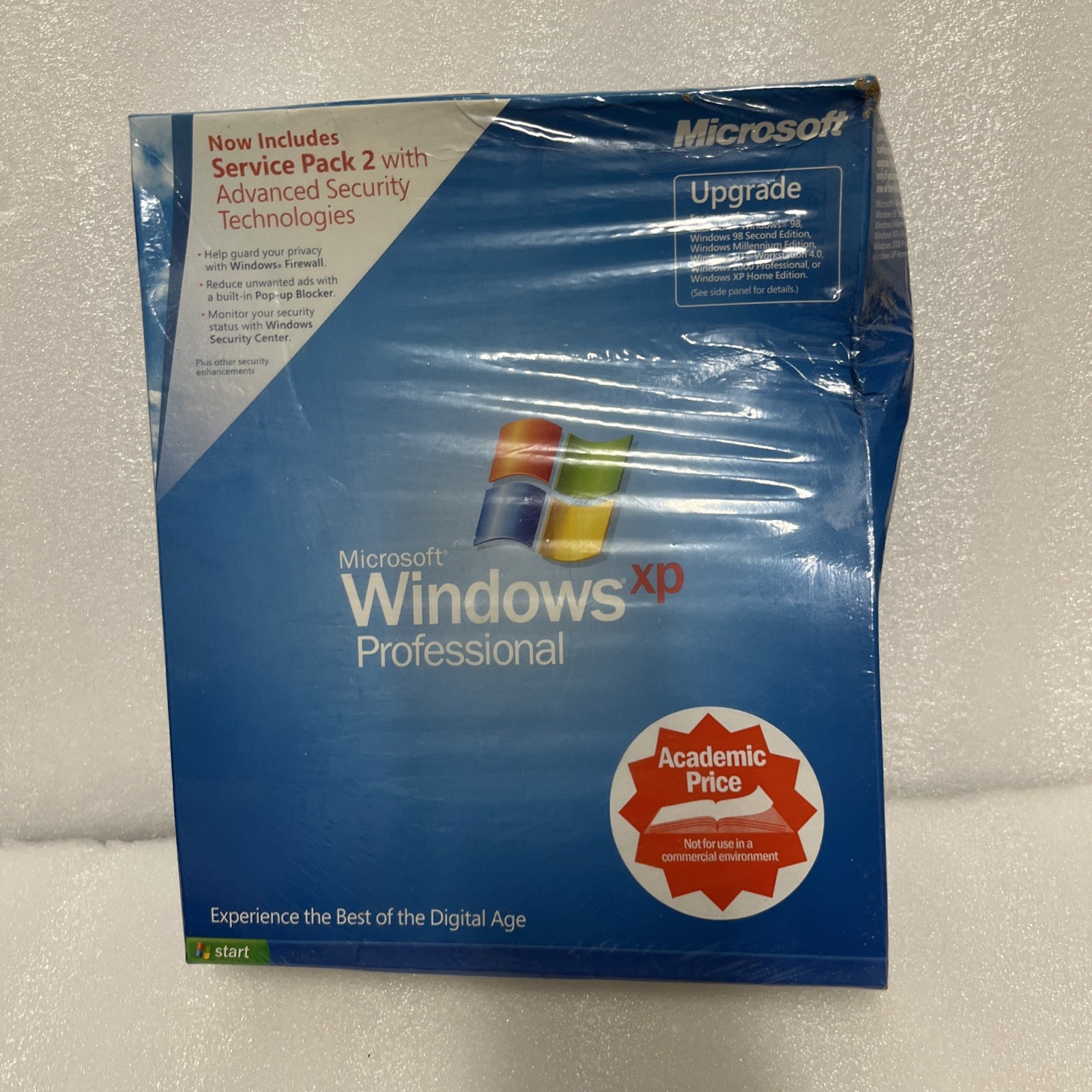 New Sealed Vintage Microsoft Windows XP Professional Upgrade Sp2 X10-99519