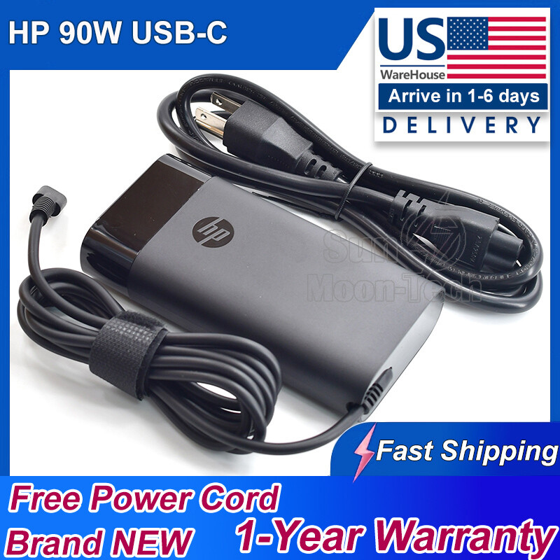 NEW ORIGINAL HP 90W USB-C TYPE-C SLIM AC CHARGER ADP-90FE B TPN-DA08 ADAPTER