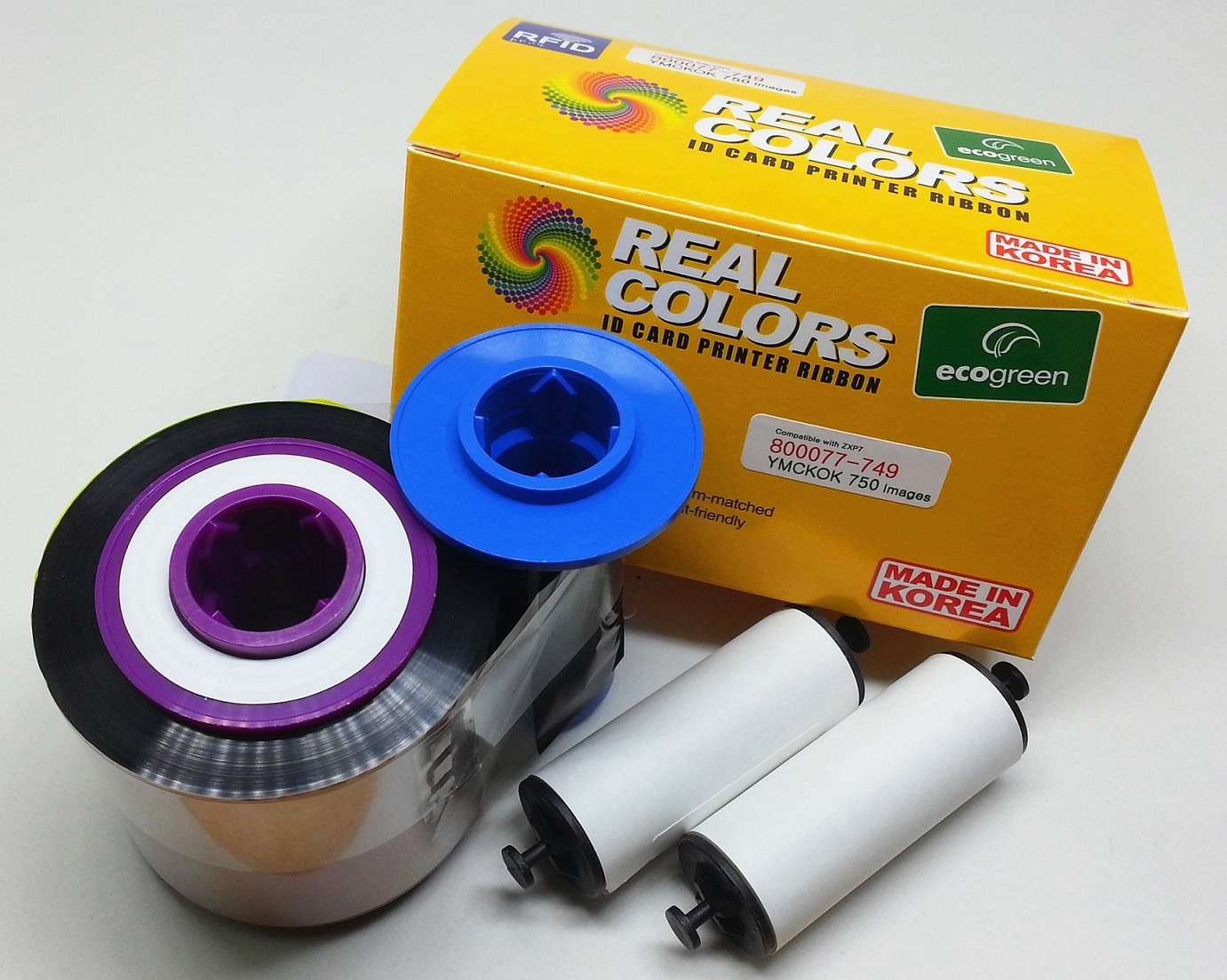 Compatible ID card ribbon 800077-749 YMCKOK_750 for Zebra ZXP7 printer