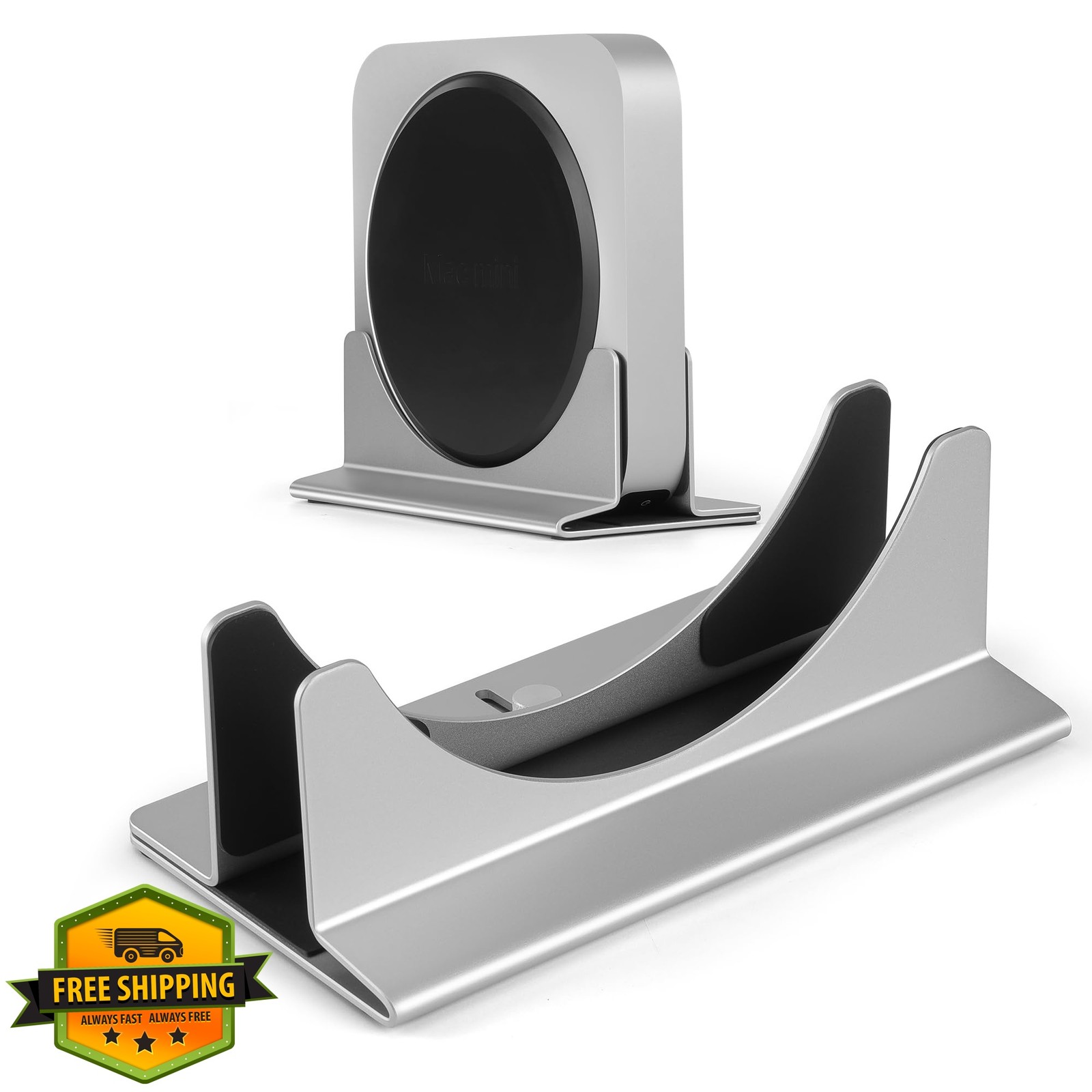 Psitek Adjustable Mac mini Stand Aluminium Vertical Laptop Holder Desk Mount ...