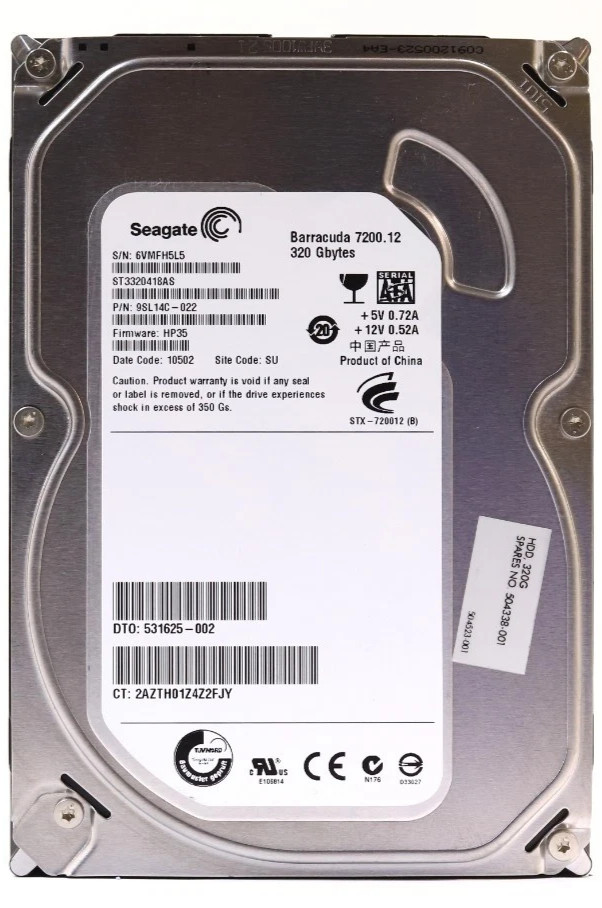 Seagate Barracuda 7200.12 ST3320418AS 320 GB 3.5" SATA II Hard Drive