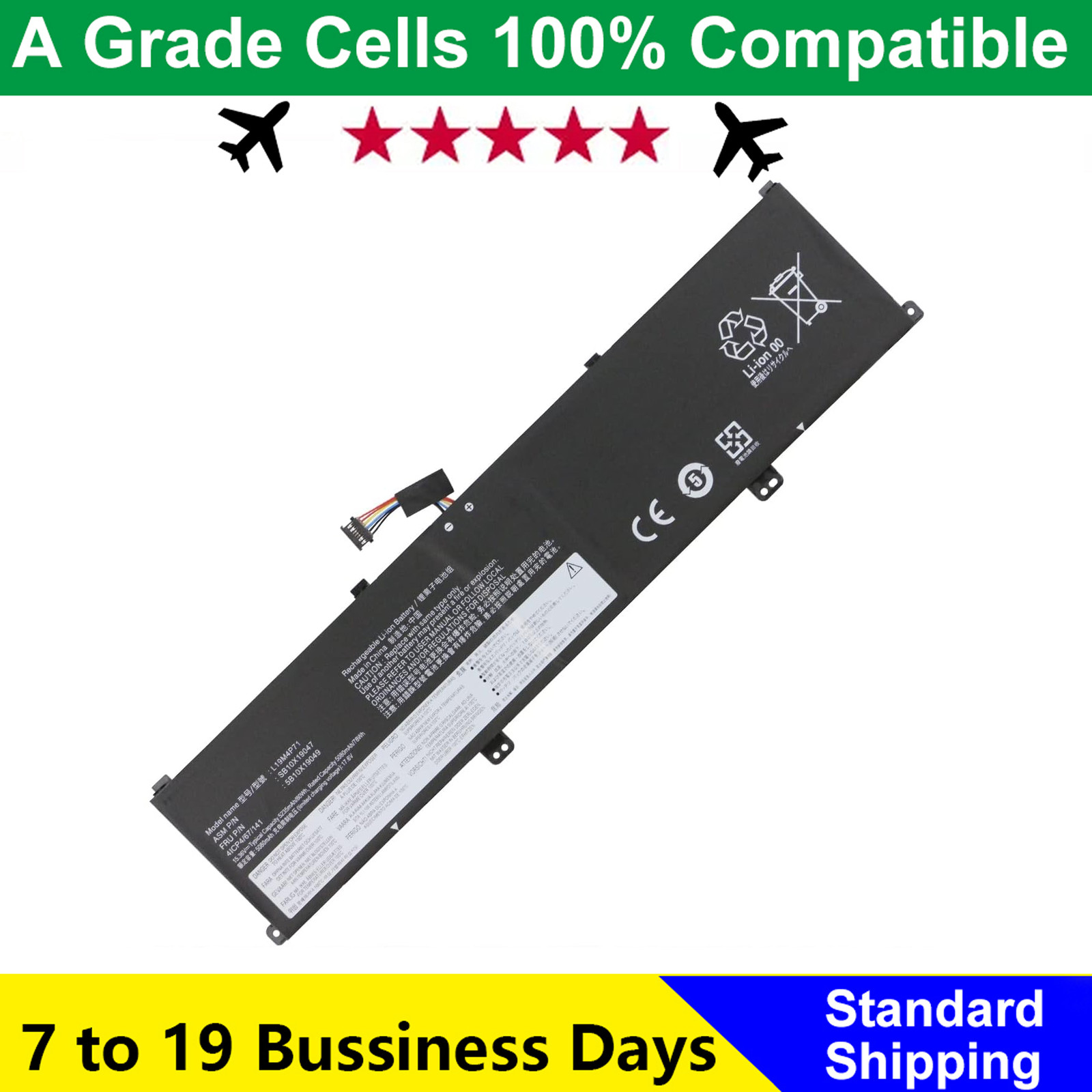 L19M4P71 L19C4P71 Laptop Battery For Lenovo ThinkPad P1 Gen 3 X1 Extreme 3rd Gen