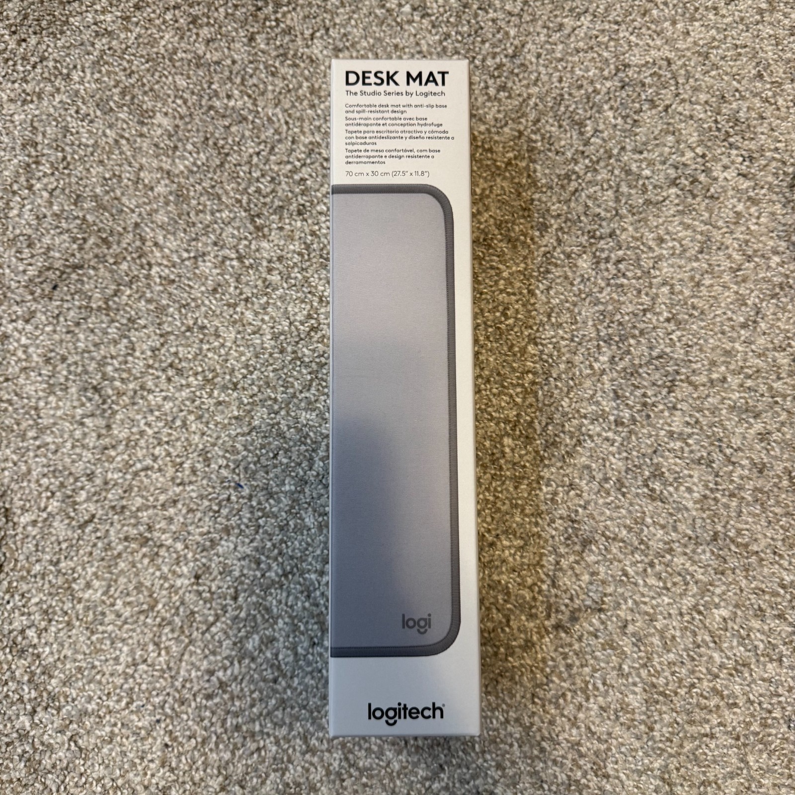 NEW Logitech Desk Mat Mouse Pad Studio Series Grey 27.5" X 11.8"