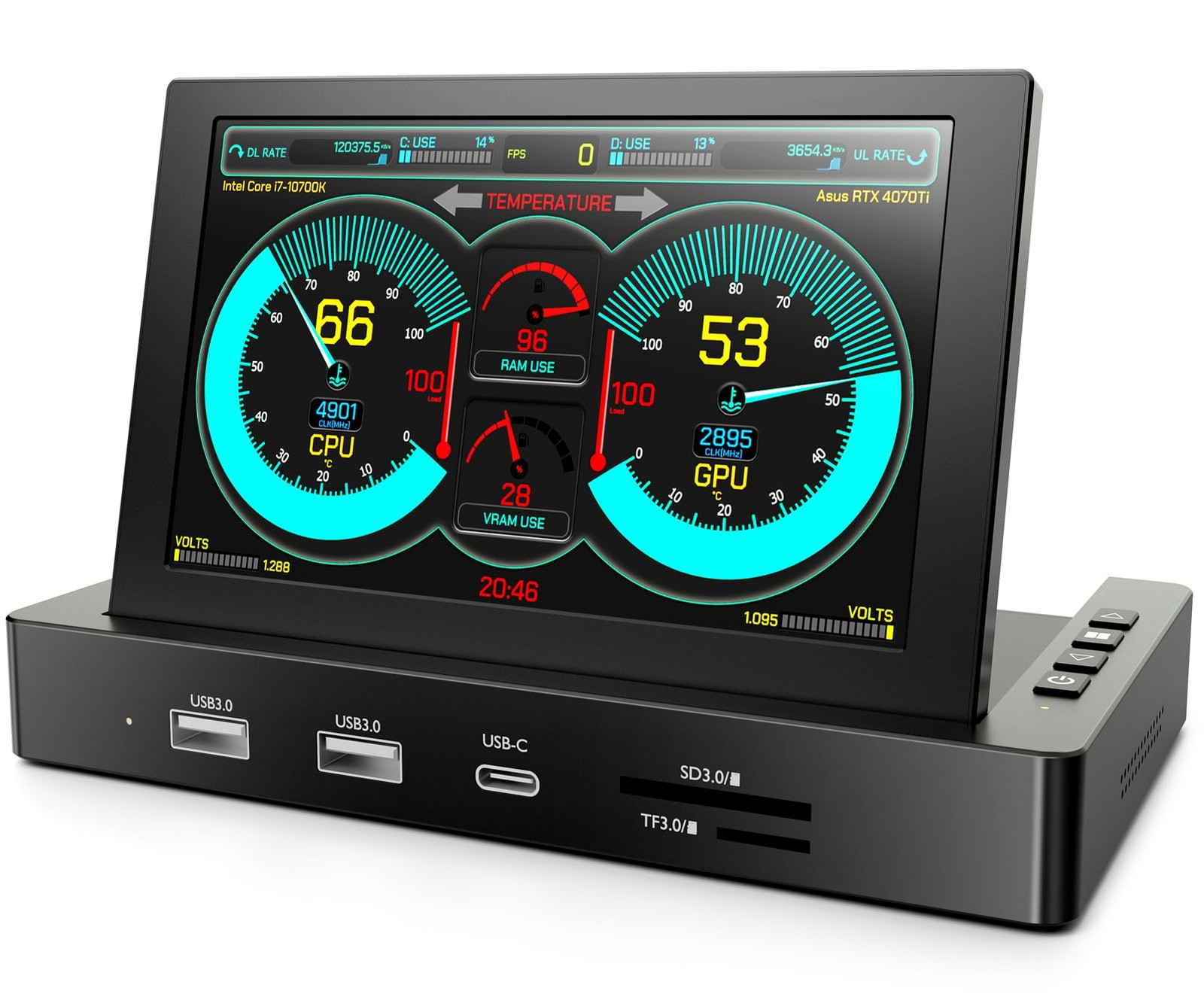 5-inch Mini Monitor for Raspberry Pi Mac mini, HUB & Speakers Combo