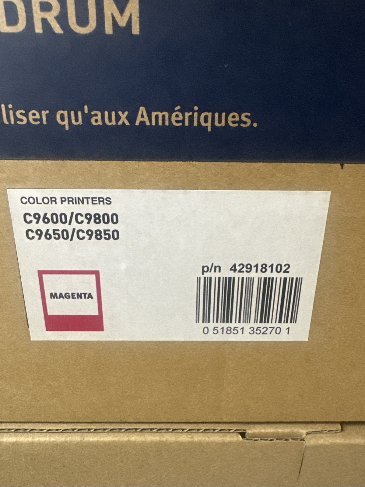 Genuine OKI Okidata 42918982 Magenta Toner Cartridge C9650 C9600 C9800