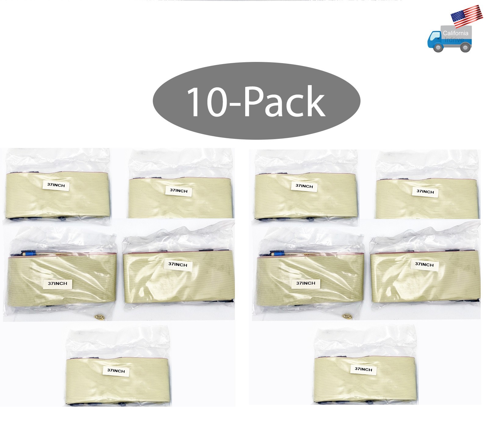 10pack: 37" Long IDE Ribbon 40pin 80Wire Data Cables for Original XBOX/PC System