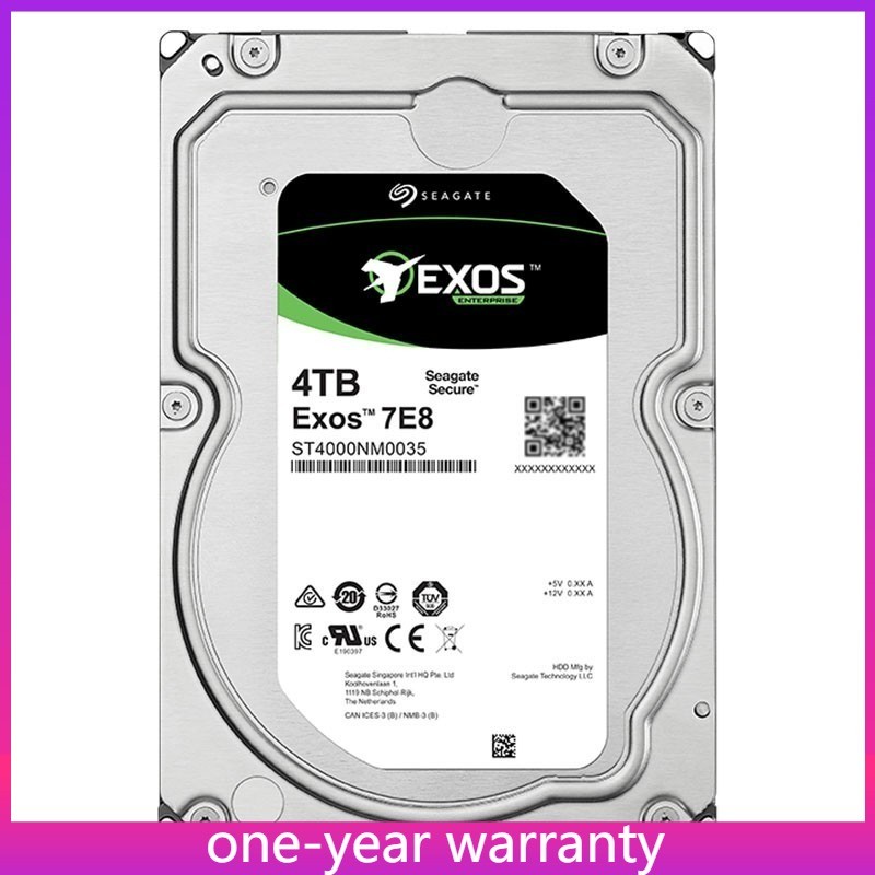 ST4000NM0035 Seagate Exos 7E8 4TB Internal 7.2K RPM SATA 6Gbps HDD New
