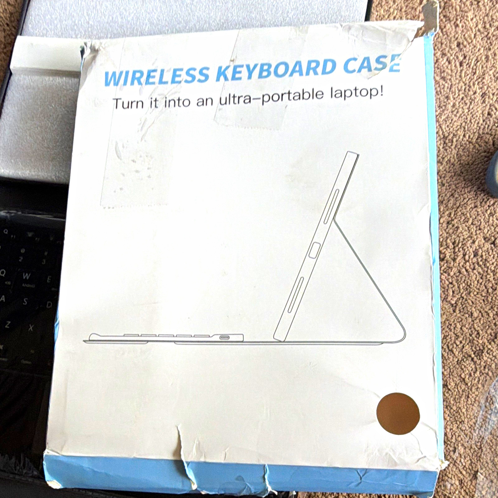 Harvopu Wireless Keyboard Case w/ Built-In Touchpad, Black for iPad M4/M3/M2