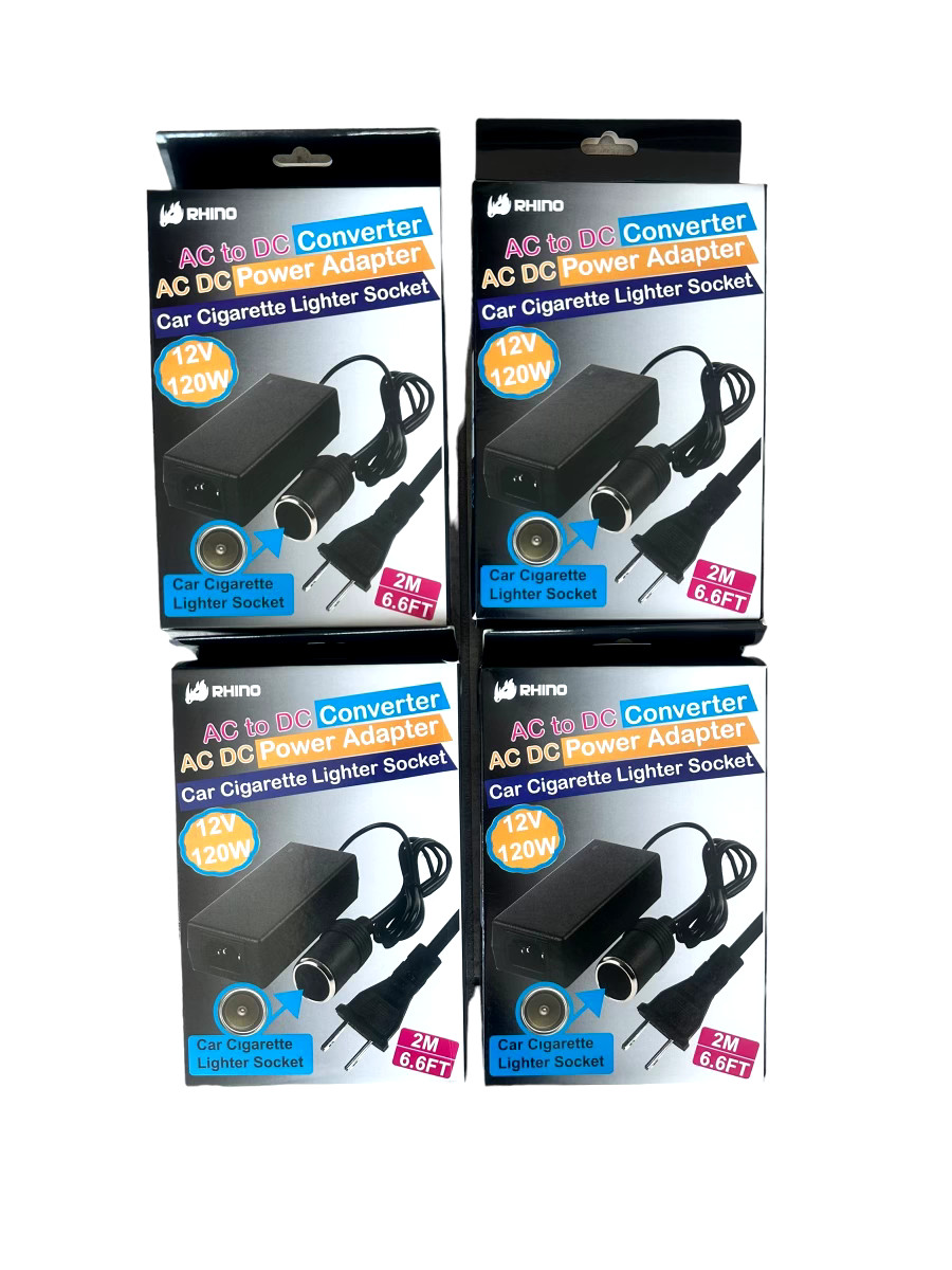 AC to DC Converter AC/DC Adapter 10A 120W Car Cigarette Lighter Socket LOT OF 4