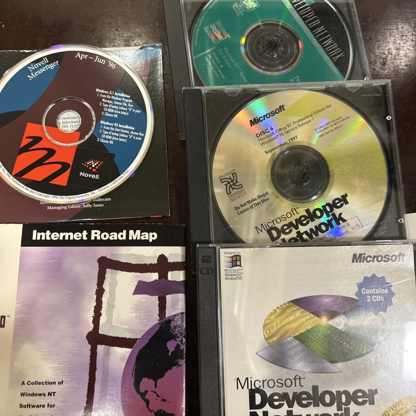 Microsoft Vintage Software Lot 5 CDs Take Closer Look In The Pictures