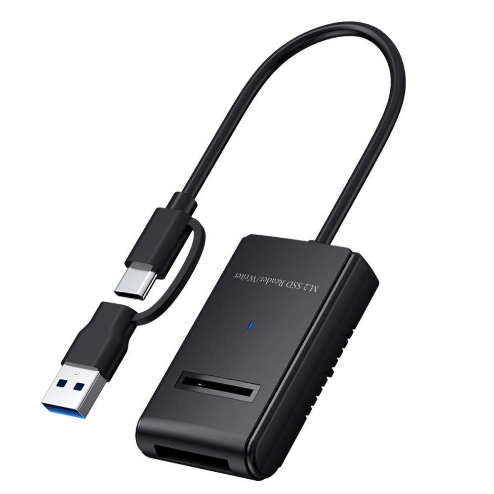 USB3.0/3.2 Gen2 10Gbps Desktop M.2 NVME/SATA SSD Reader/Writer Enclosure Adapter