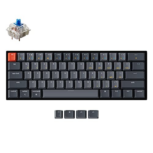 GREY - KEYCHRON K12 MECHANICAL KEYBOARD GATERON G PRO MECHANICAL BLUE SWITCHES