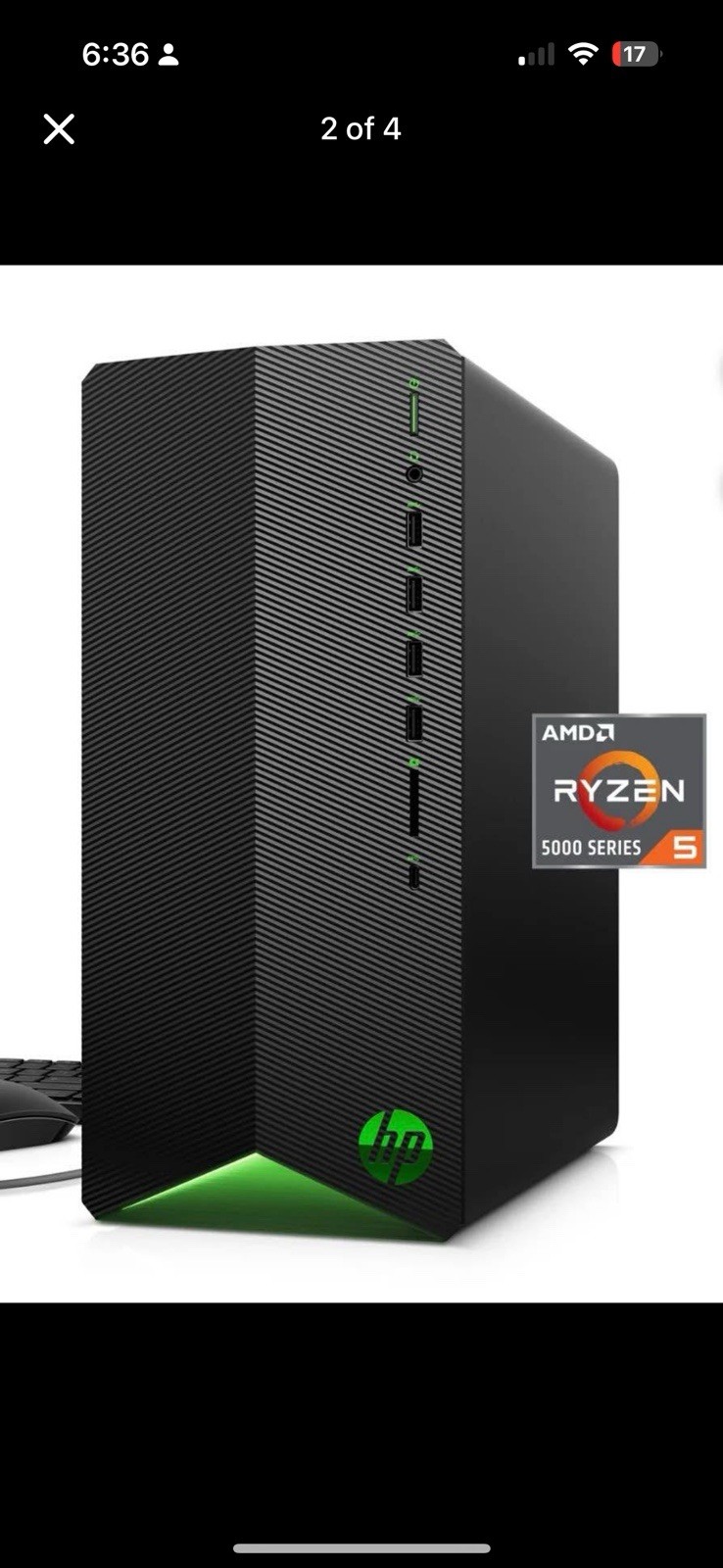 HP Pavilion TG01-2260XT (256GB SSD Intel Core i5-11400 2.6GHz 8GB RAM) Gaming PC
