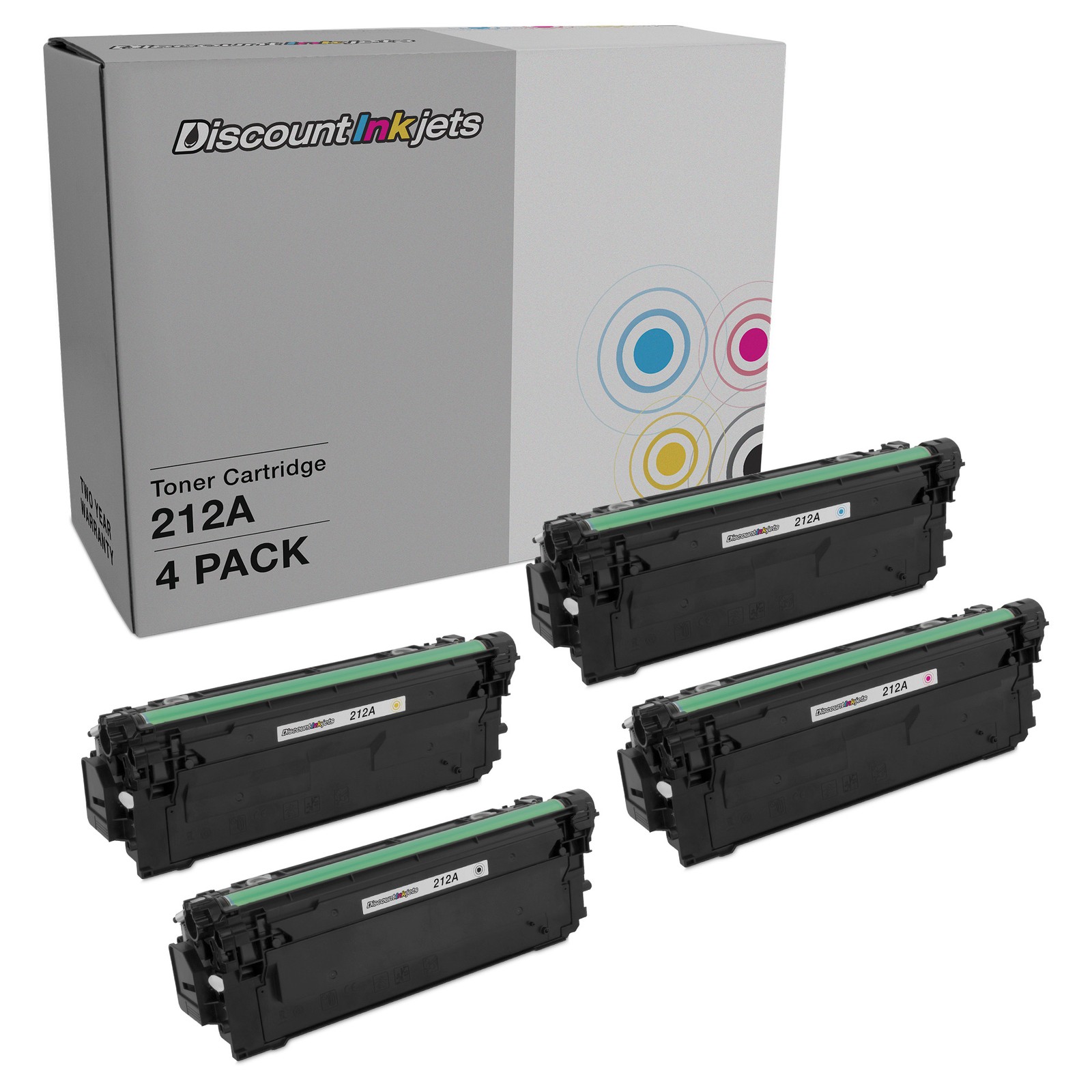 DI Toner Cartridges Replacement Compatible HP 212A Blk, CMY, (4-Pk)