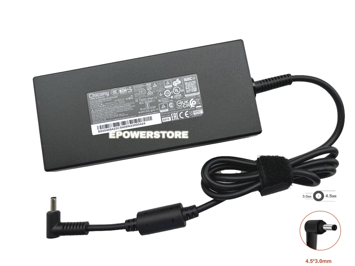 Original 240W AC Adapter Charger For MSI Stealth 14 AI Studio A1VFG-068US 4.5MM