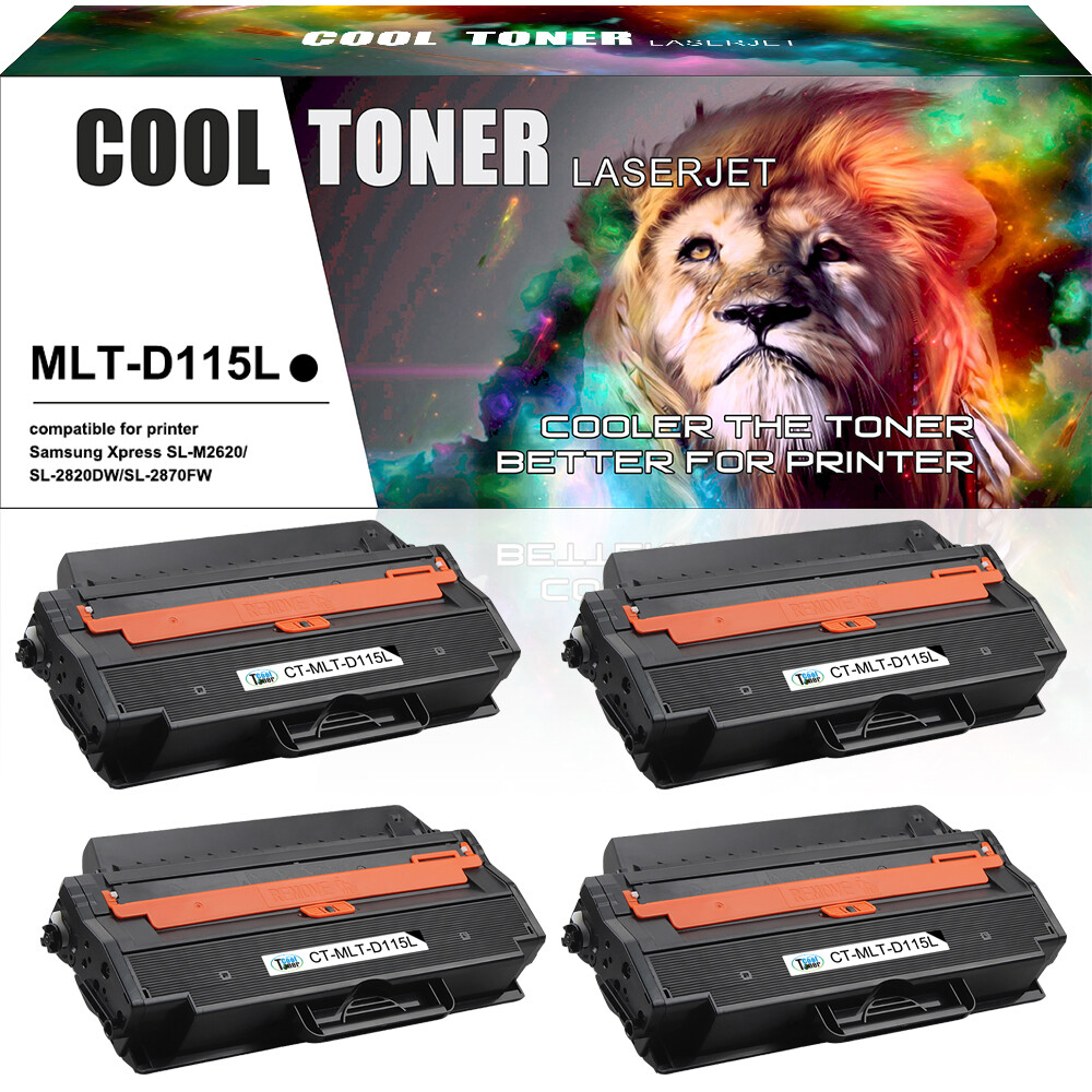 4 Pack MLT-D115L Toner Compatible With Samsung D115L Xpress M2620 M2870FD M2670N
