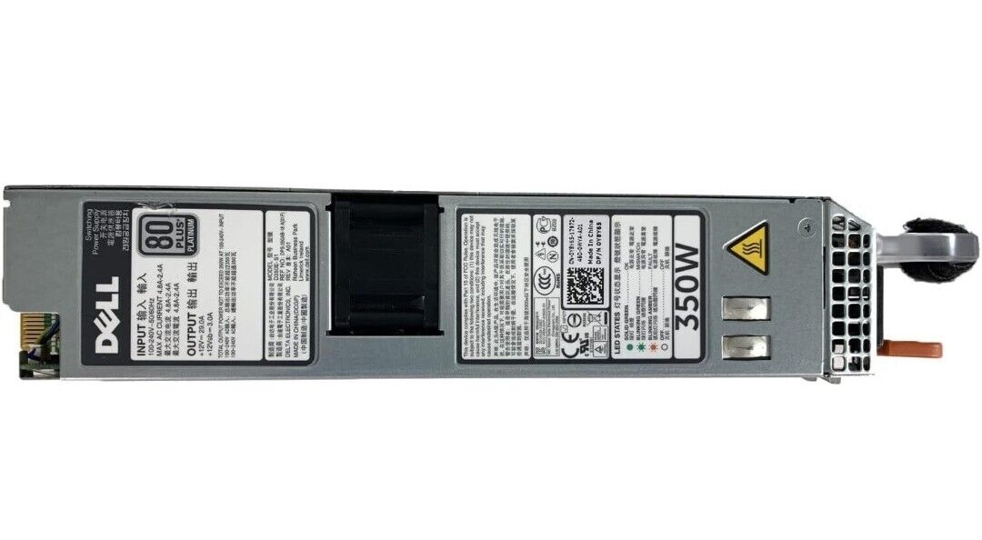  2 Dell PowerEdge R320 350W 80 Plus Platinum D350E-S1 Power Supply  0Y8Y65