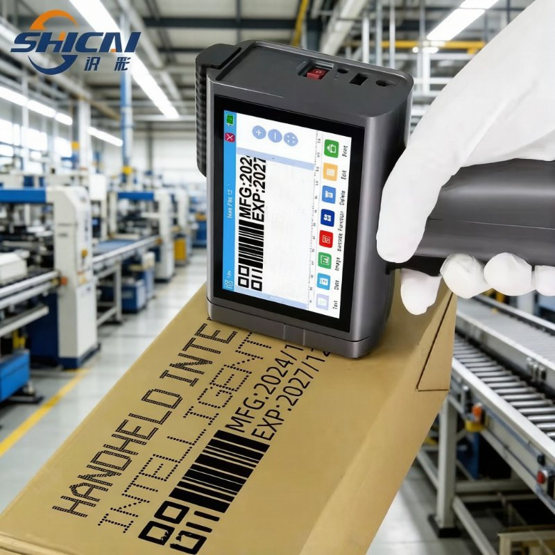 25.4mm Print Height Handheld Inkjet Coder for Production Date Batch