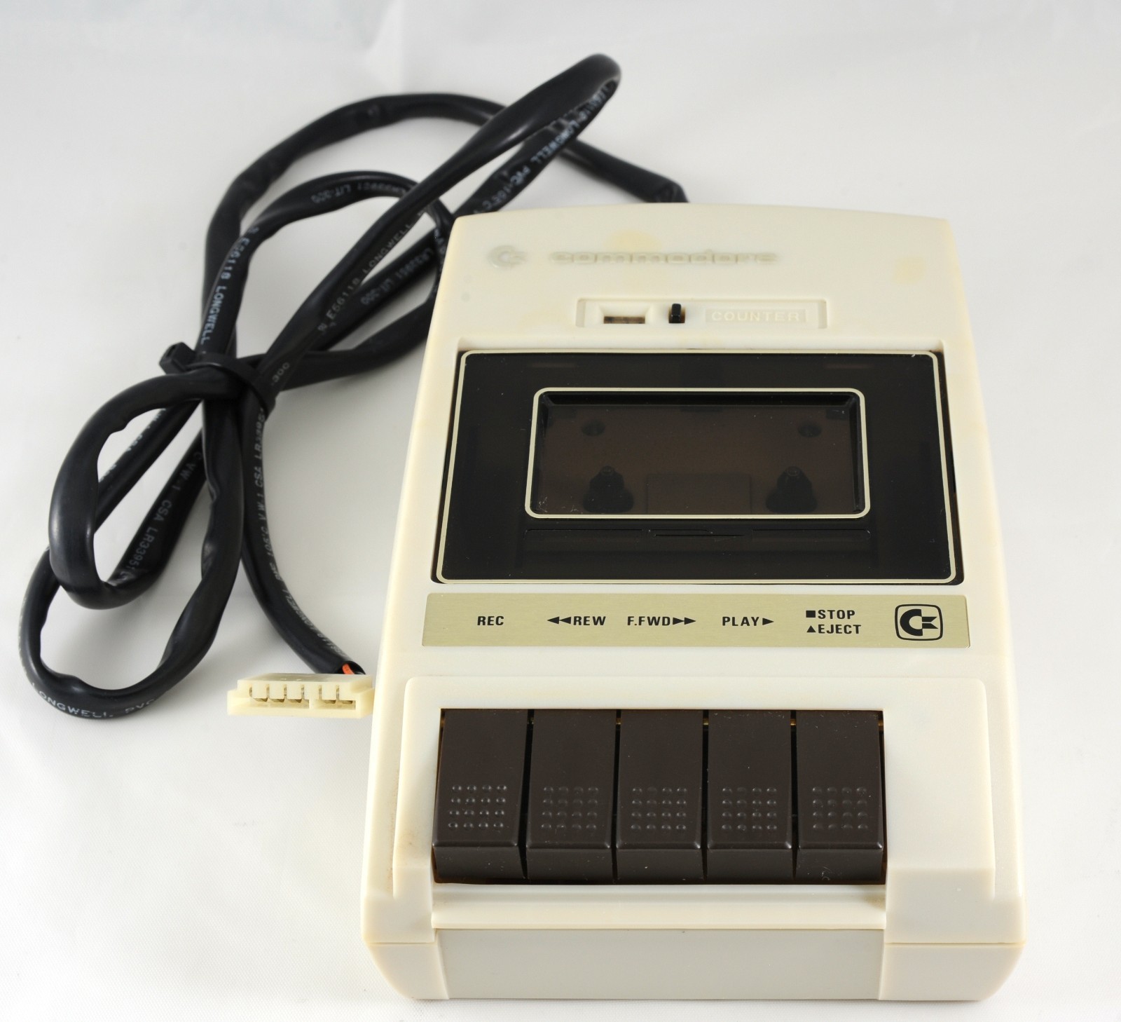 Commodore Model C2N (1530) Datassette–in box,  being sold as is for parts only