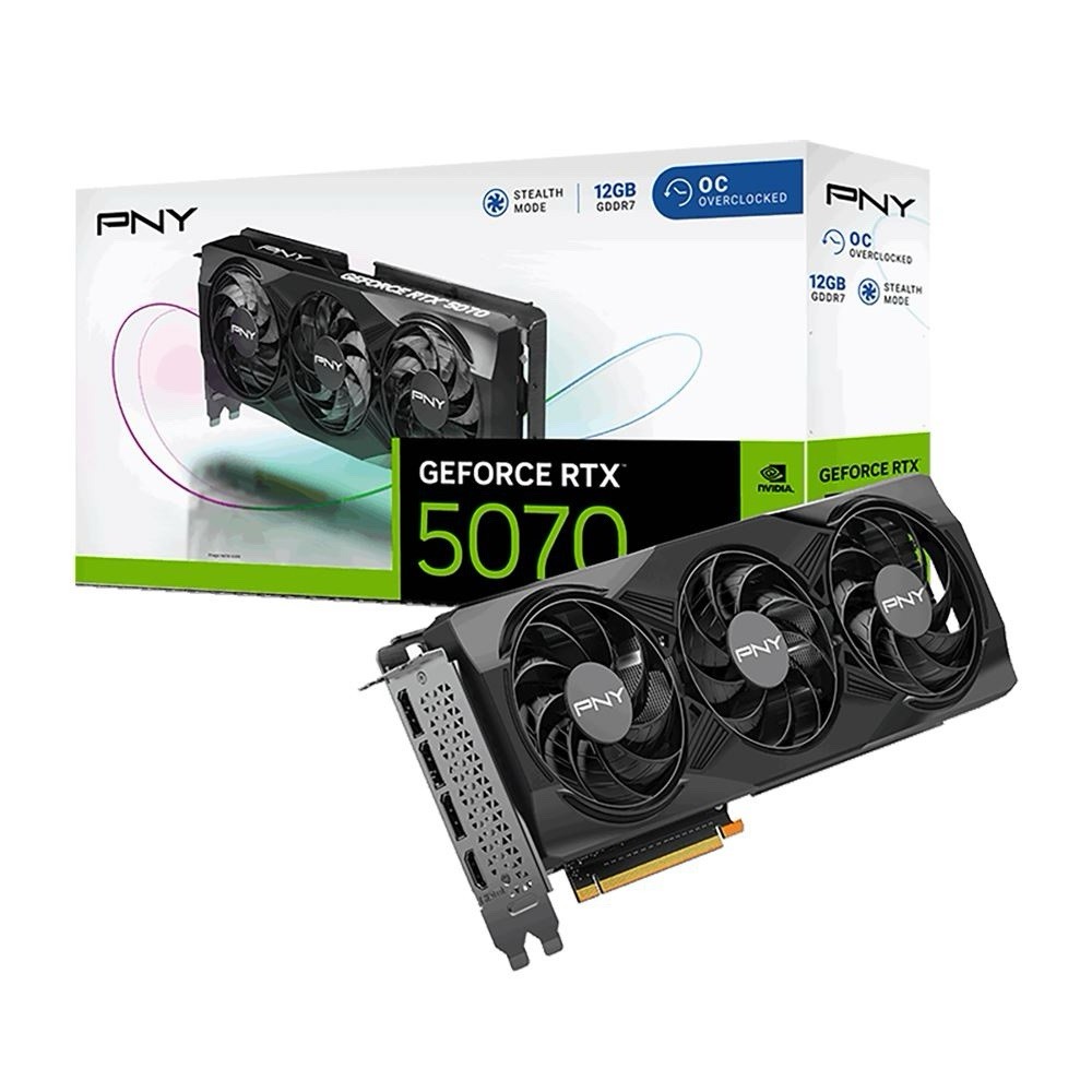 PNY GeForce RTX 5070 OC 12GB GDDR7 Graphics Card