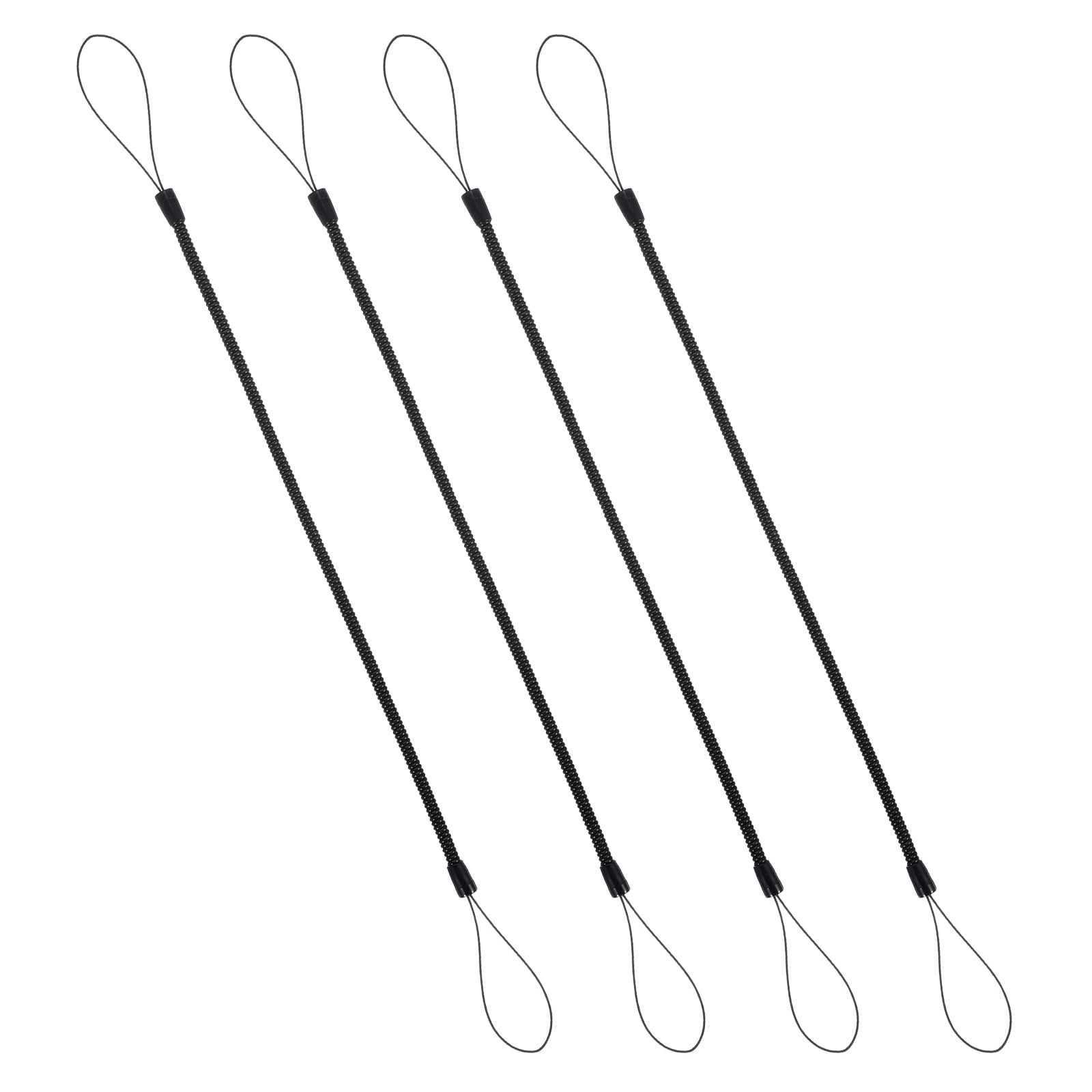 Mabor 4Pcs Pen Leash, Stylus Tether, Plastic Elastic 11.42 inches, Black 