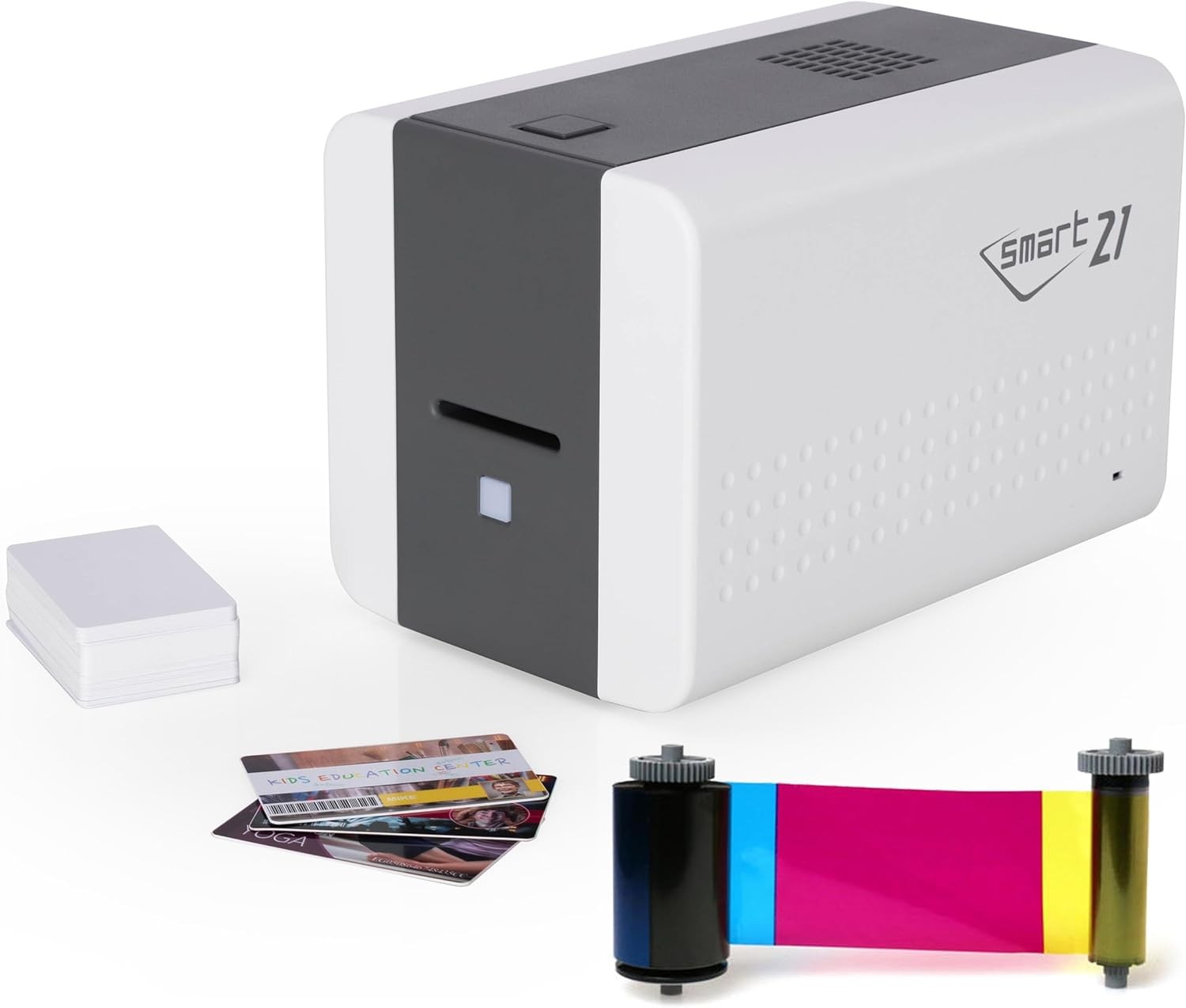 IDP SMART-21S ID Card Printer Kit PC Software Ribbon Cards