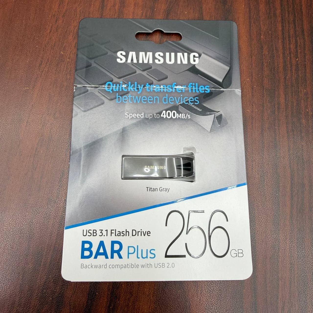 Samsung BAR Plus 256GB USB-A 3.1 Flash Drive MUF-256BE4/AM - Titan Gray