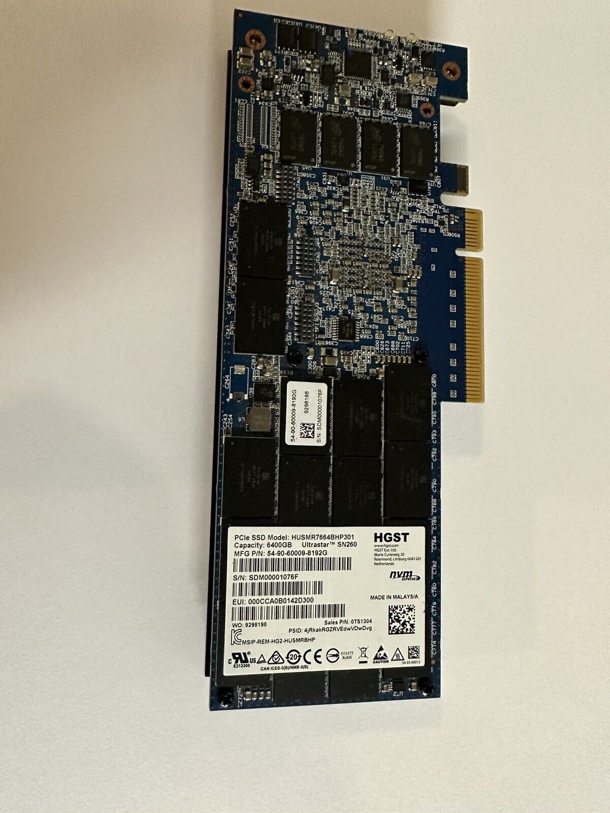 HGST Ultrastar SN260 HUSMR7664BHP301 6.40 TB Solid State Drive PCIe PARTS ONLY