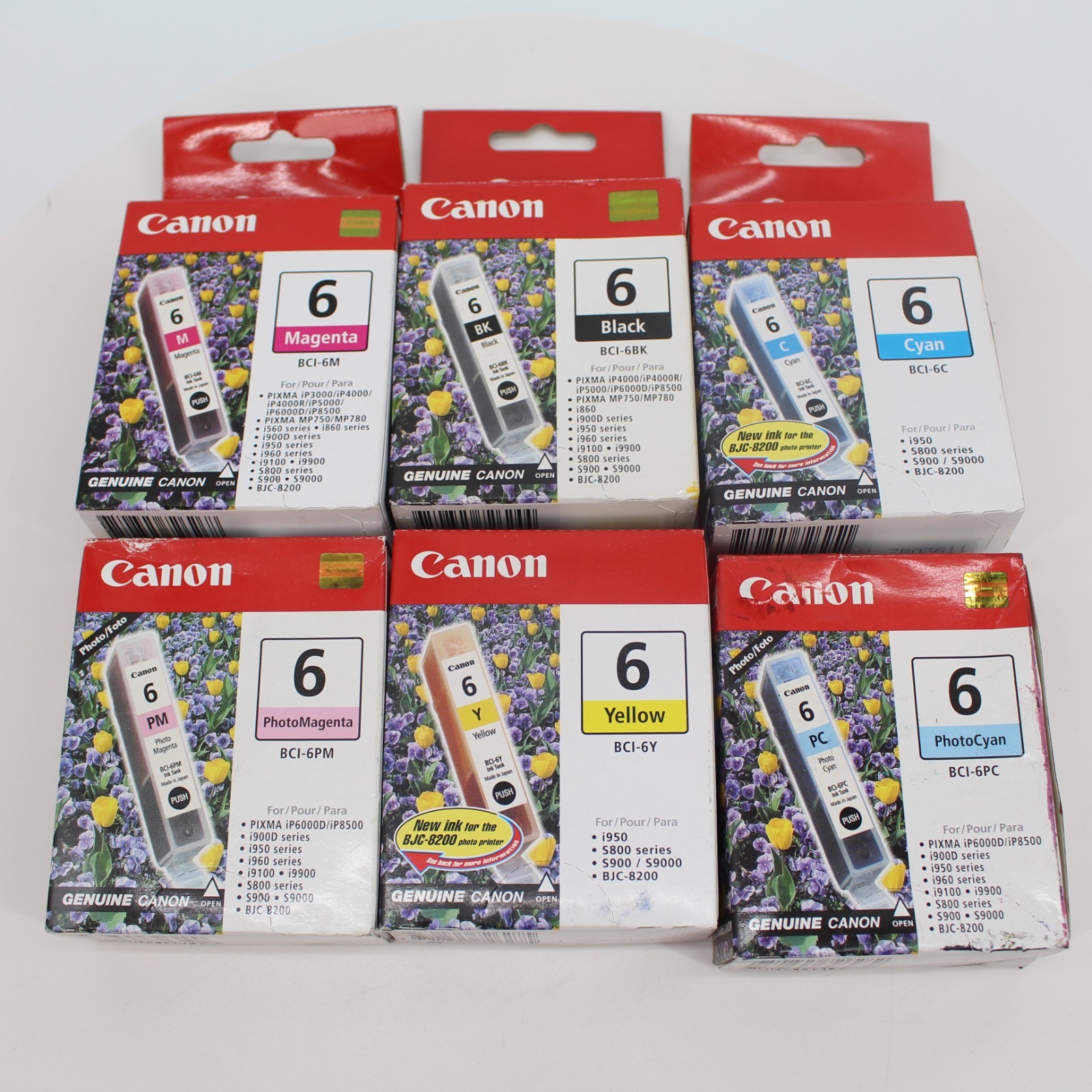 Genuine Canon BCI-6 Multi Pack Color Ink Cartridges 6 Pack Brand New Sealed
