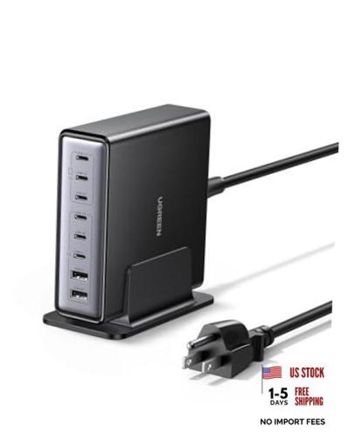 Nexode 200W GaN USB C Charging Station, 8-Port Desktop Charger with PD 100W