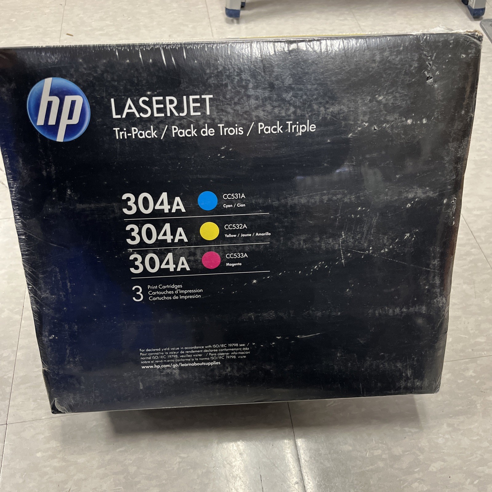 New HP 304A (CF340A) LaserJet Toner Tri-Color Set